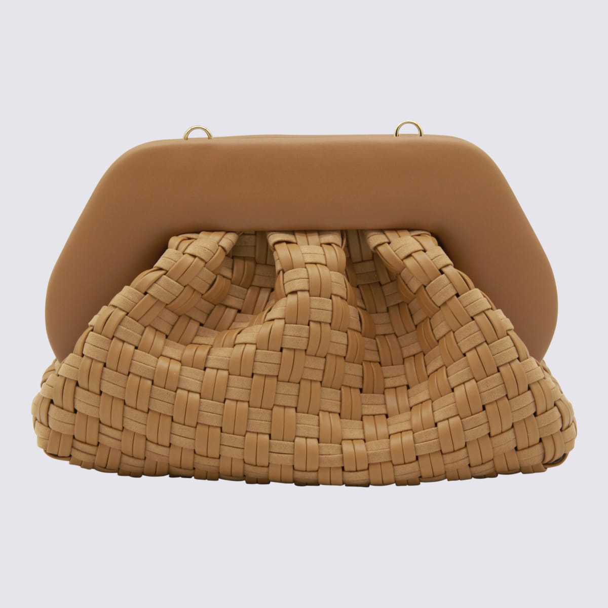 Themoirè Biscuit Tia Waved Clutches In Brown