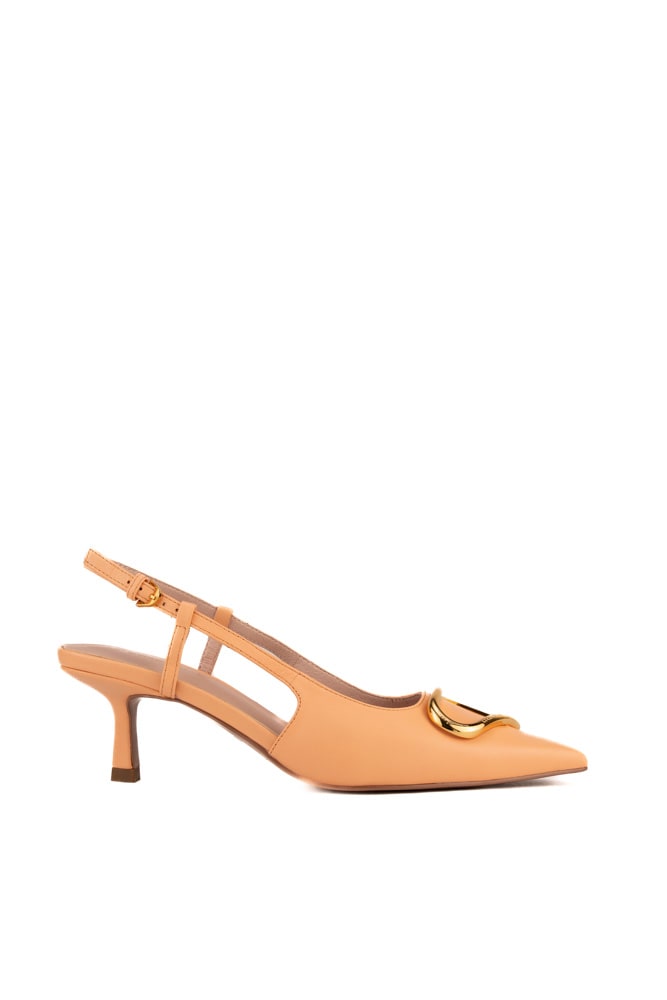 Coccinelle Leather Pumps With Stiletto Heel In Sunrise