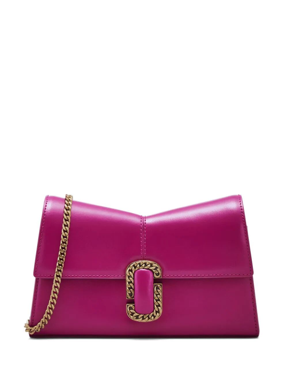 Marc Jacobs The Chain Wallet In Lipstick Pink