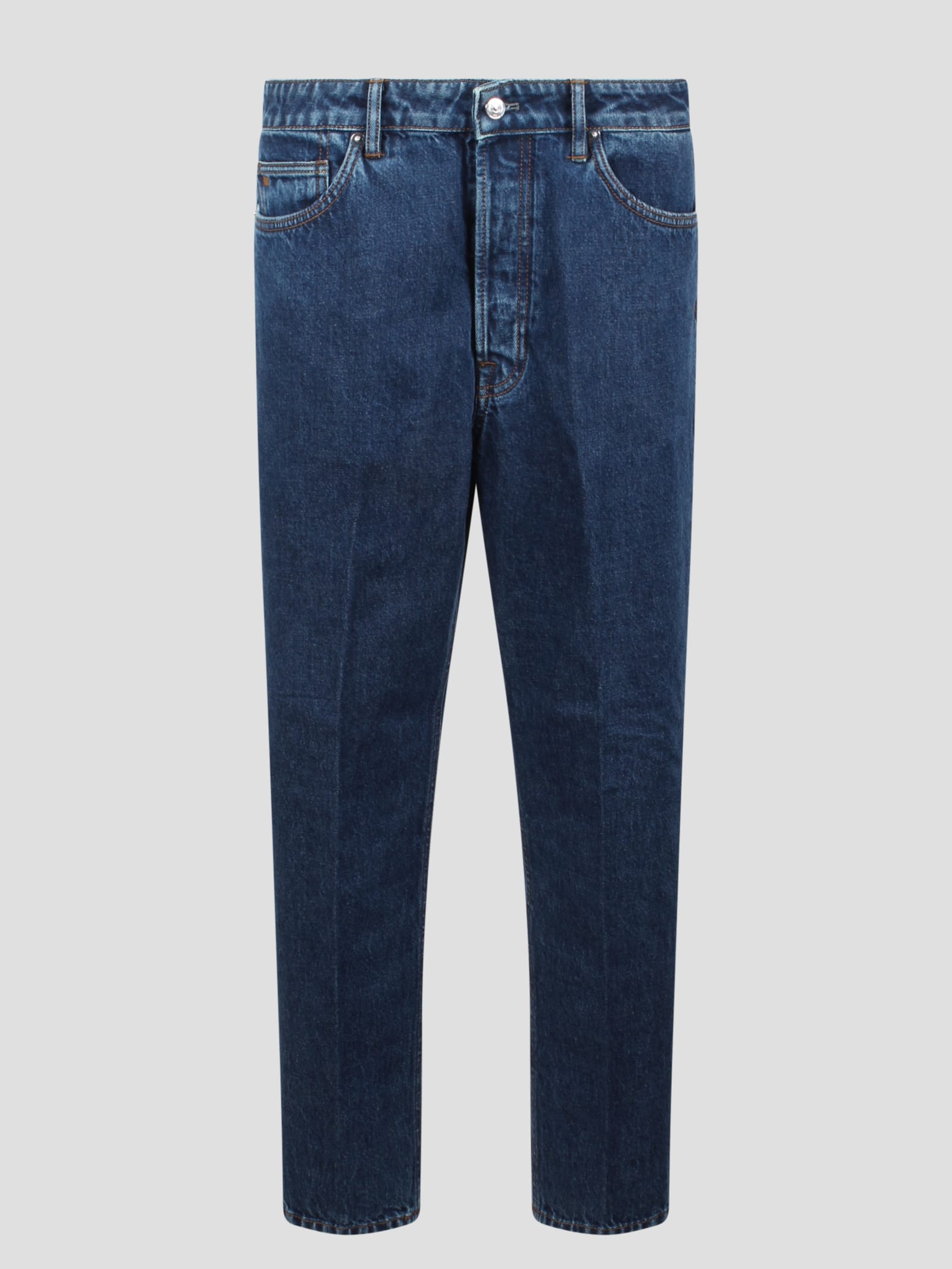 Shop Nine In The Morning Nolan Carrot Jeans In Blue