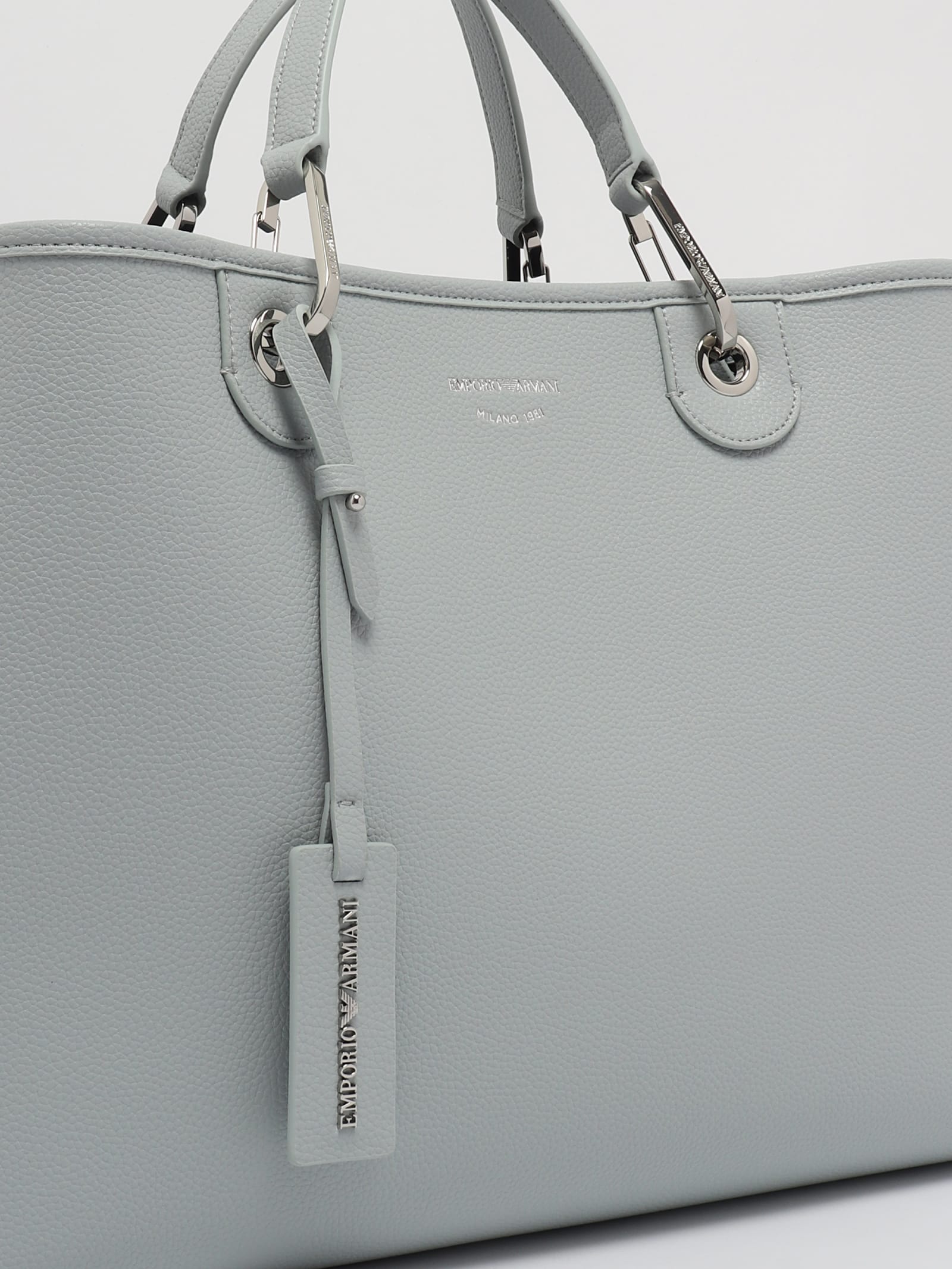 Shop Emporio Armani Pvc Shopping Bag In Polvere