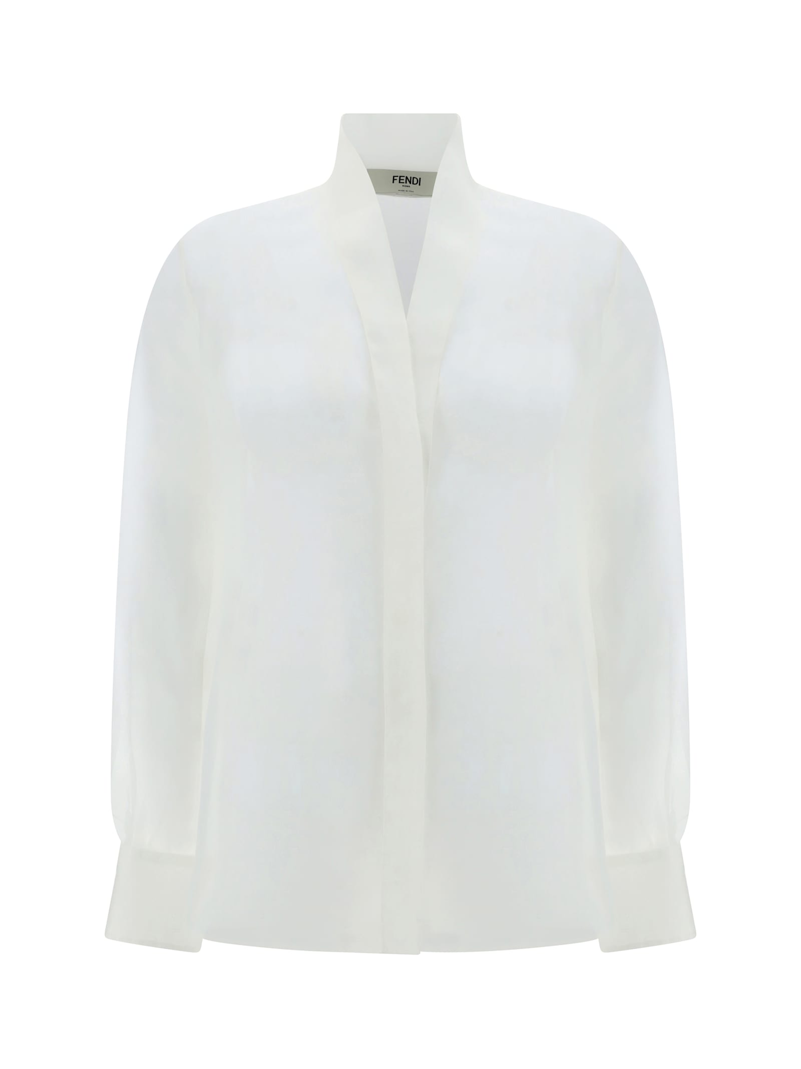 Shop Fendi Shirt In Milk White