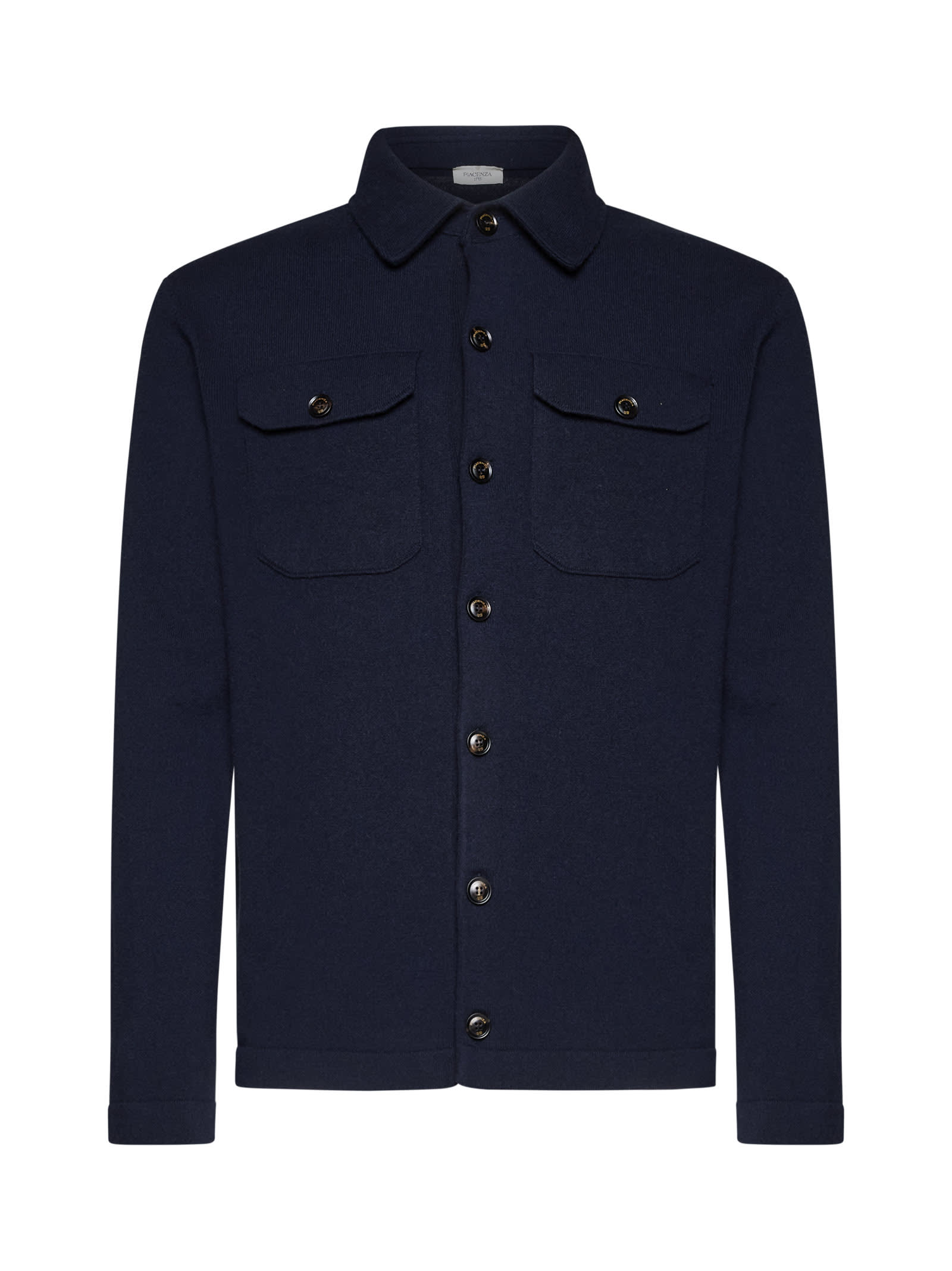 Piacenza Cashmere Shirt In Blue Navy