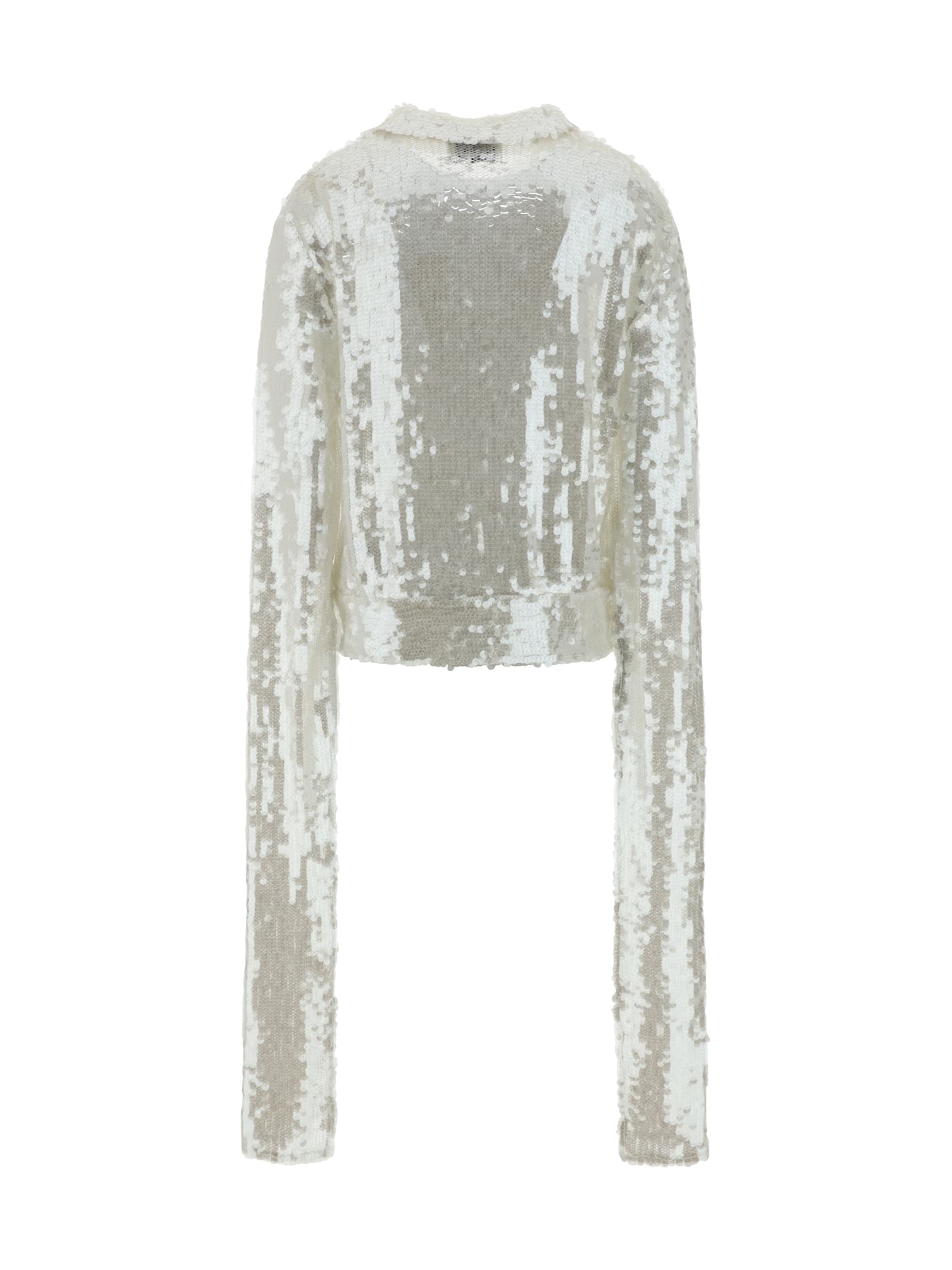 Shop Coperni Long Sleeve Top In White