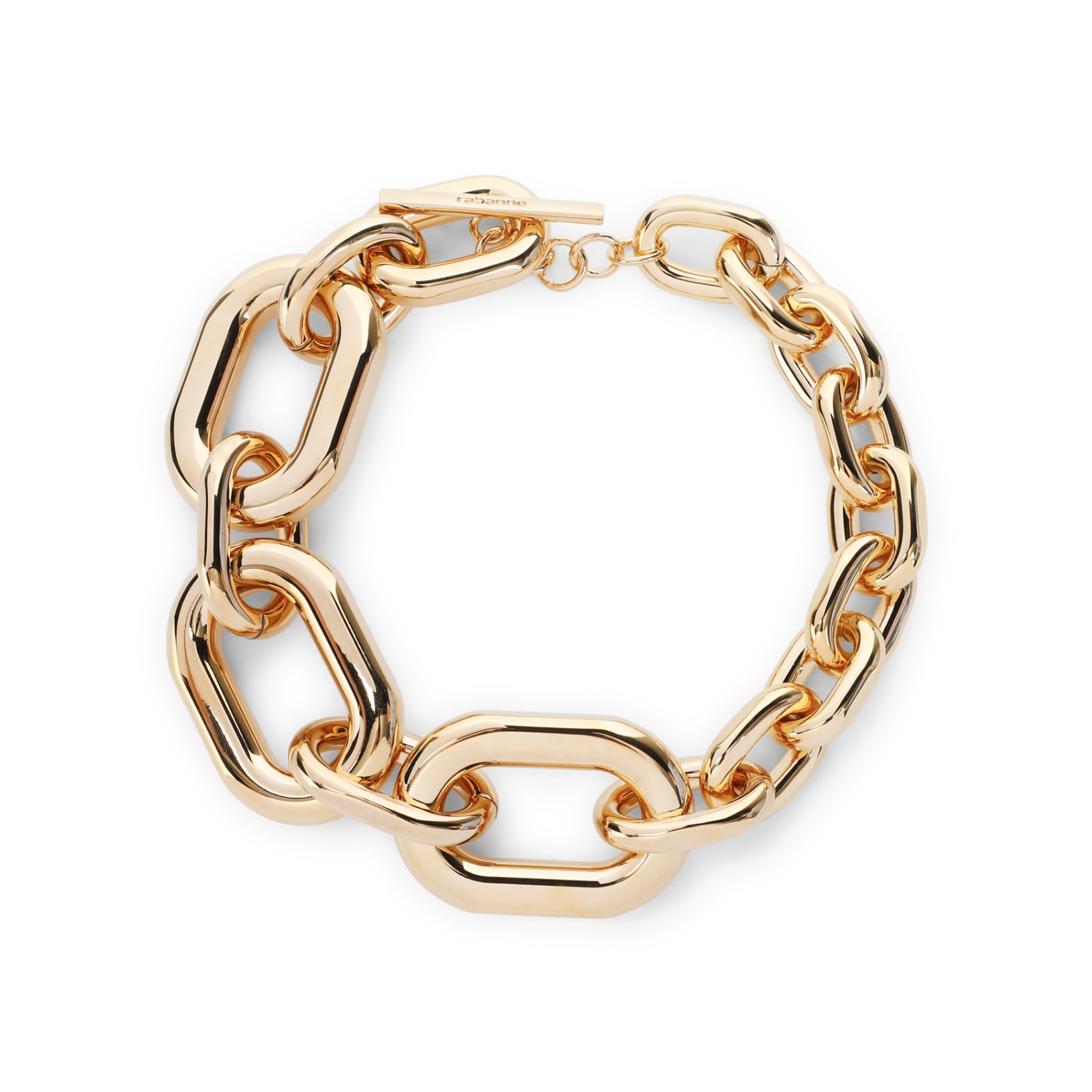 Shop Rabanne Xl Link Neck Chocker In Gold