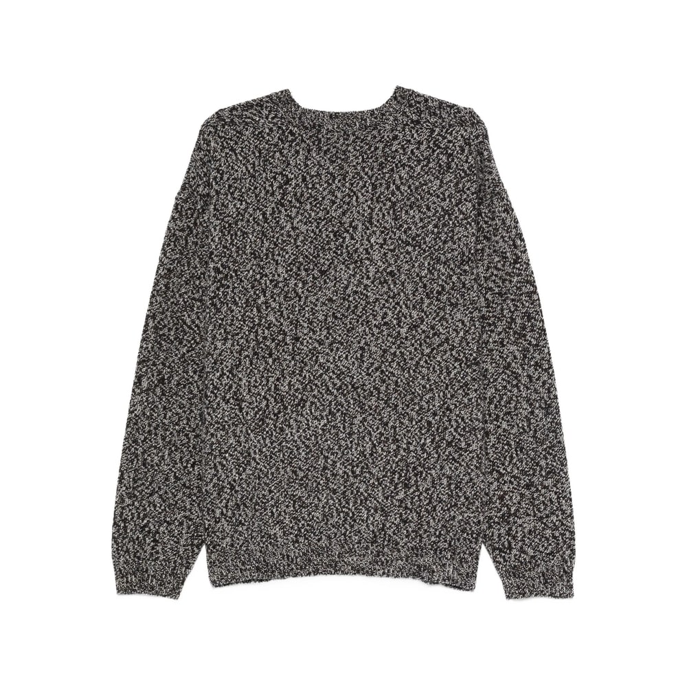 Studio Nicholson Textured Knit Long Sleeve Sweater In Gray