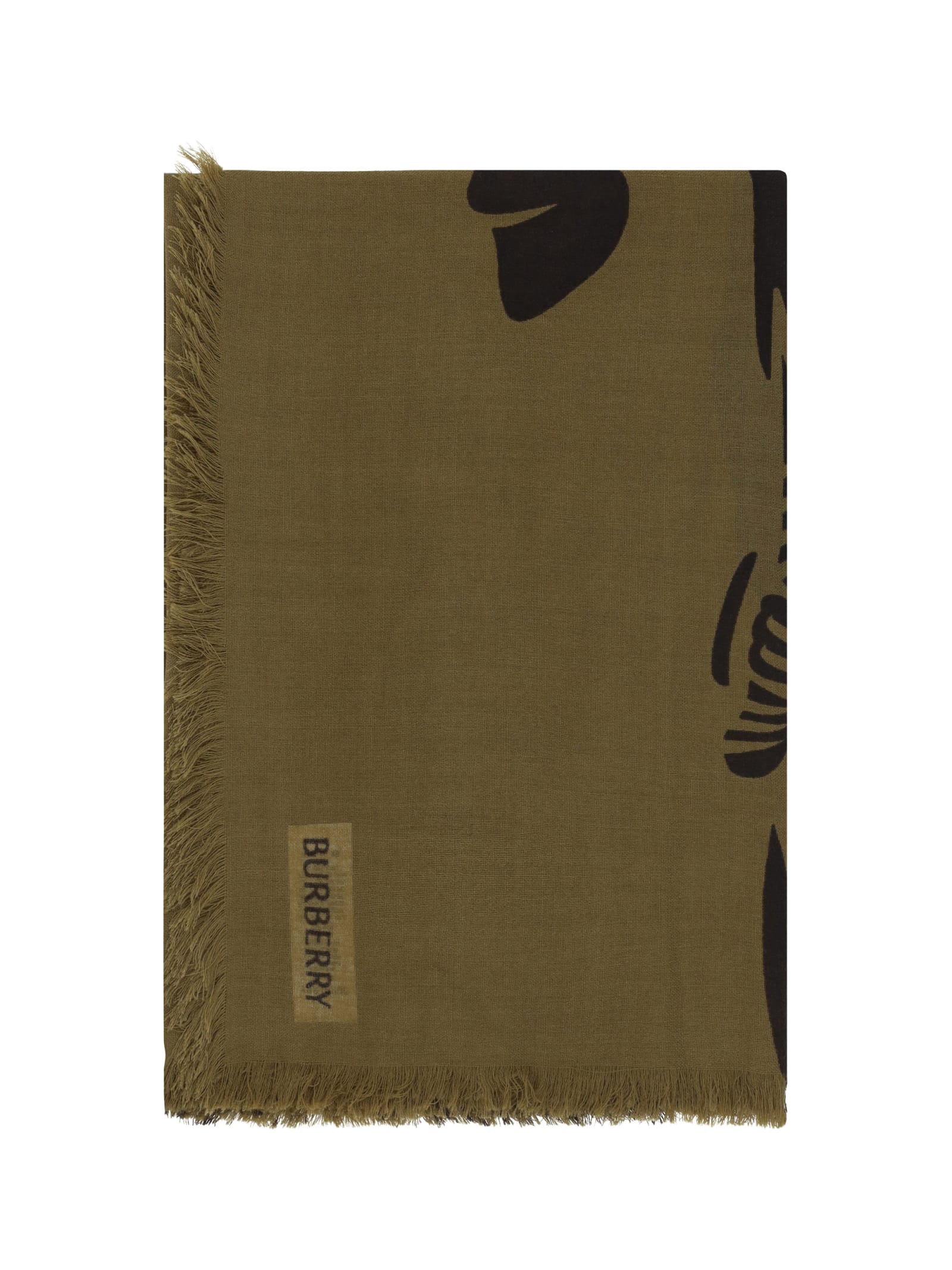 Shop Burberry Scarf In Camp