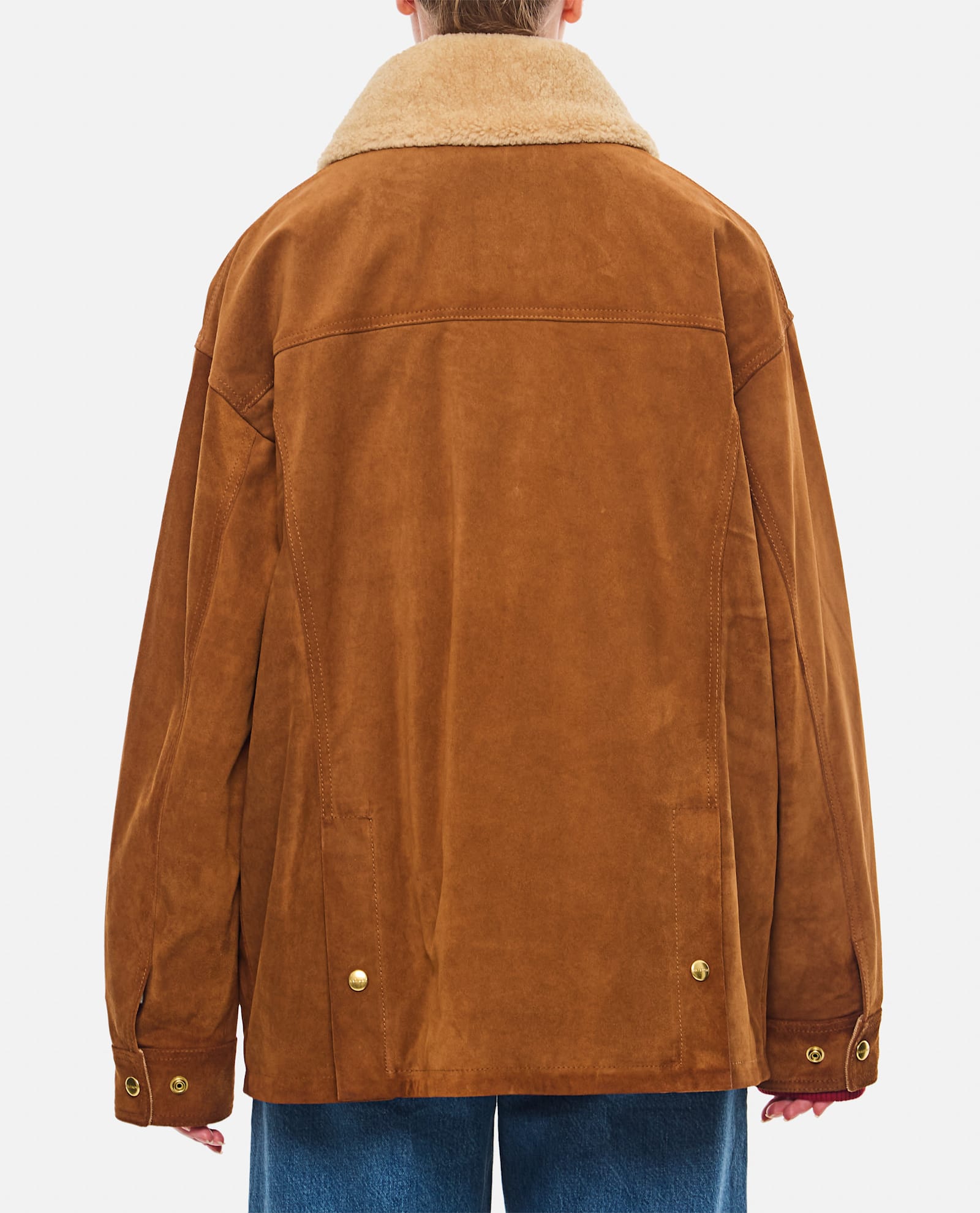 Shop Halfboy Leather Parka In Brown