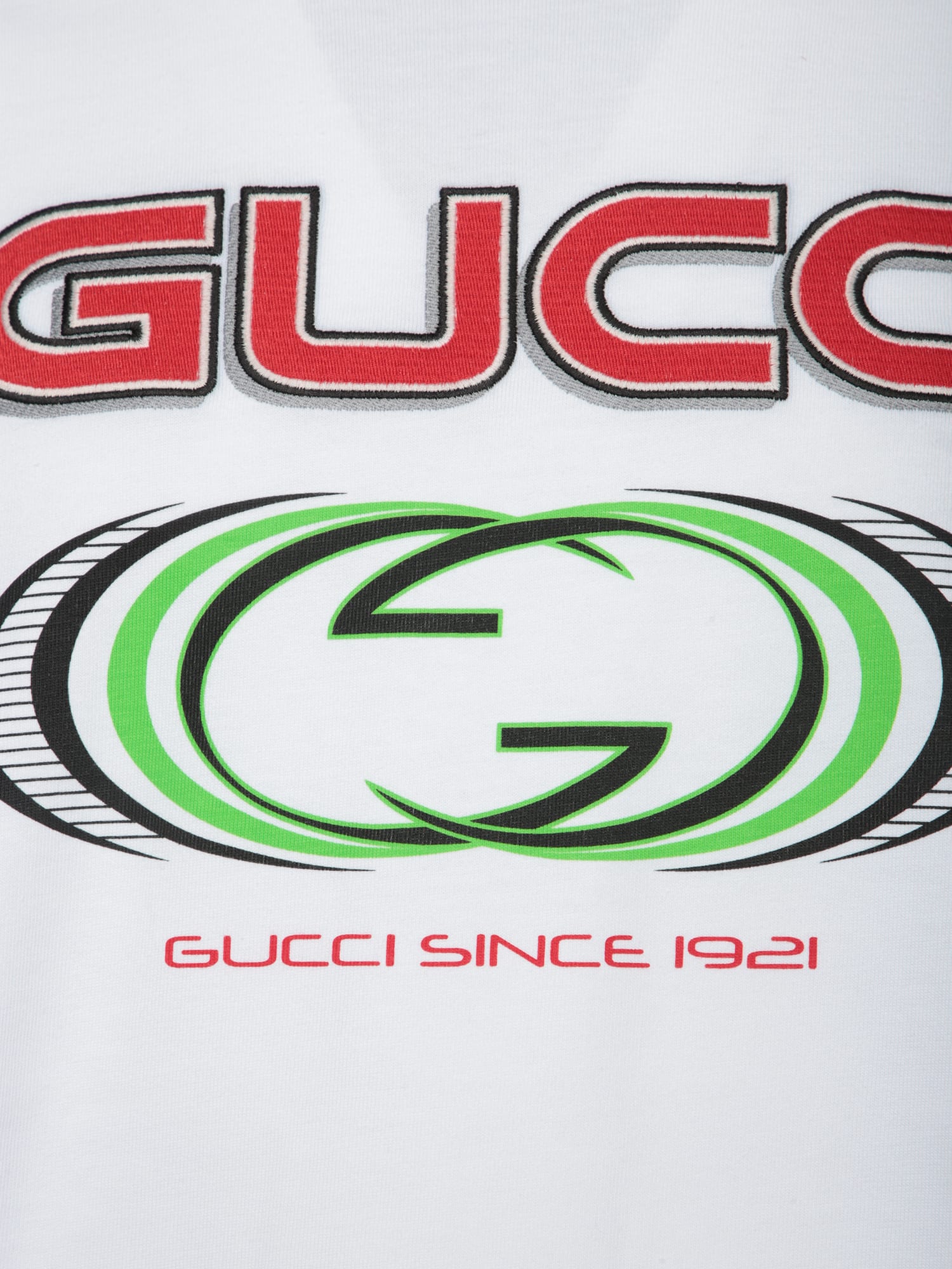 Shop Gucci Logo White Long Sleeve T-shirt