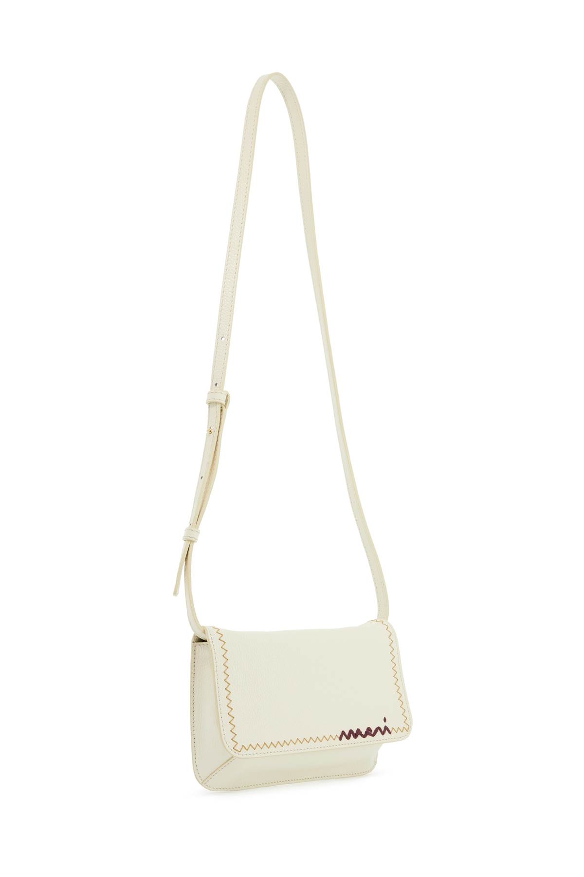 Shop Marni Flap Trunk Shoulder Bag With In Ivory (white)