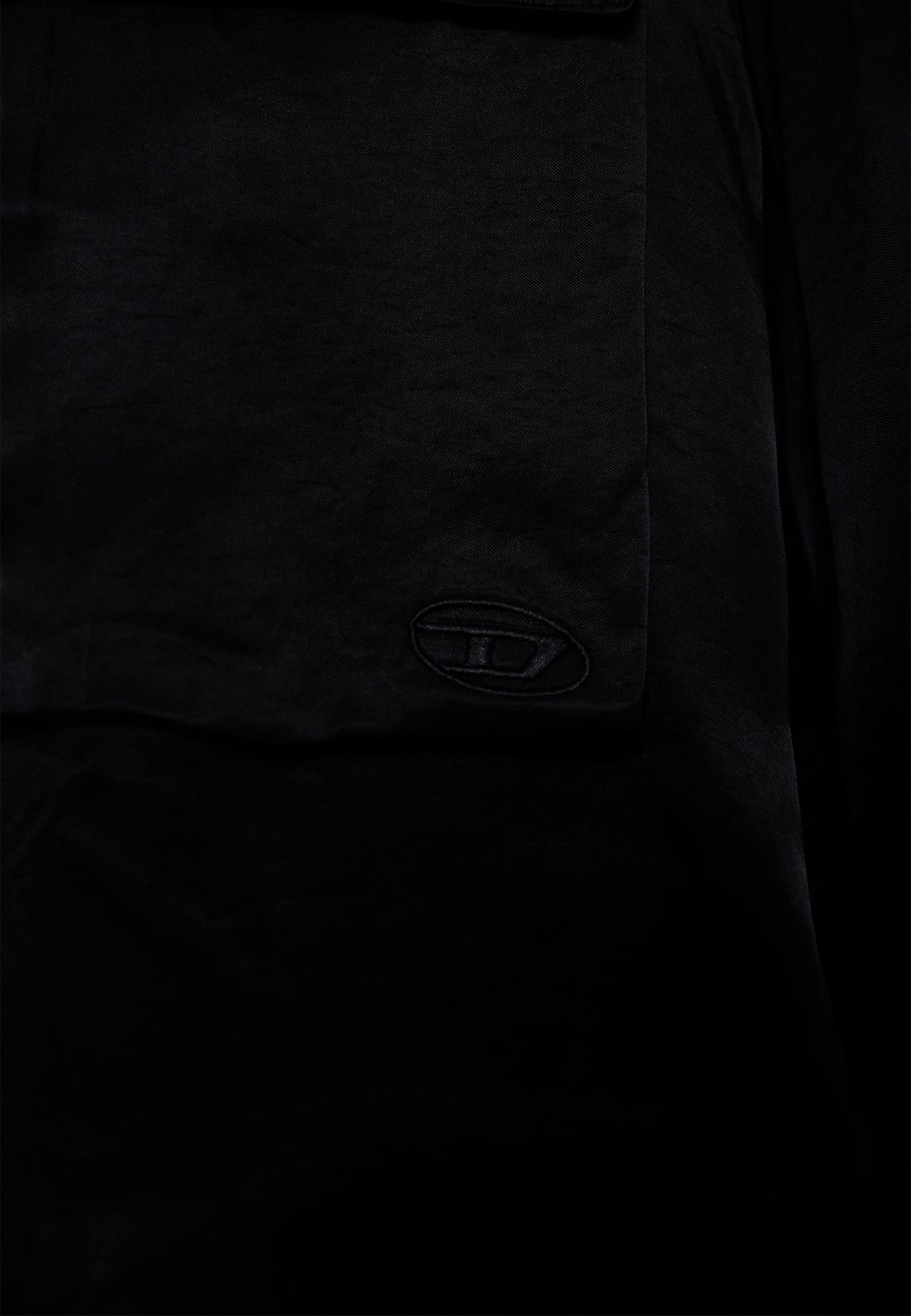 Diesel Black Bomber Jacket For Boy With Logo In Blue