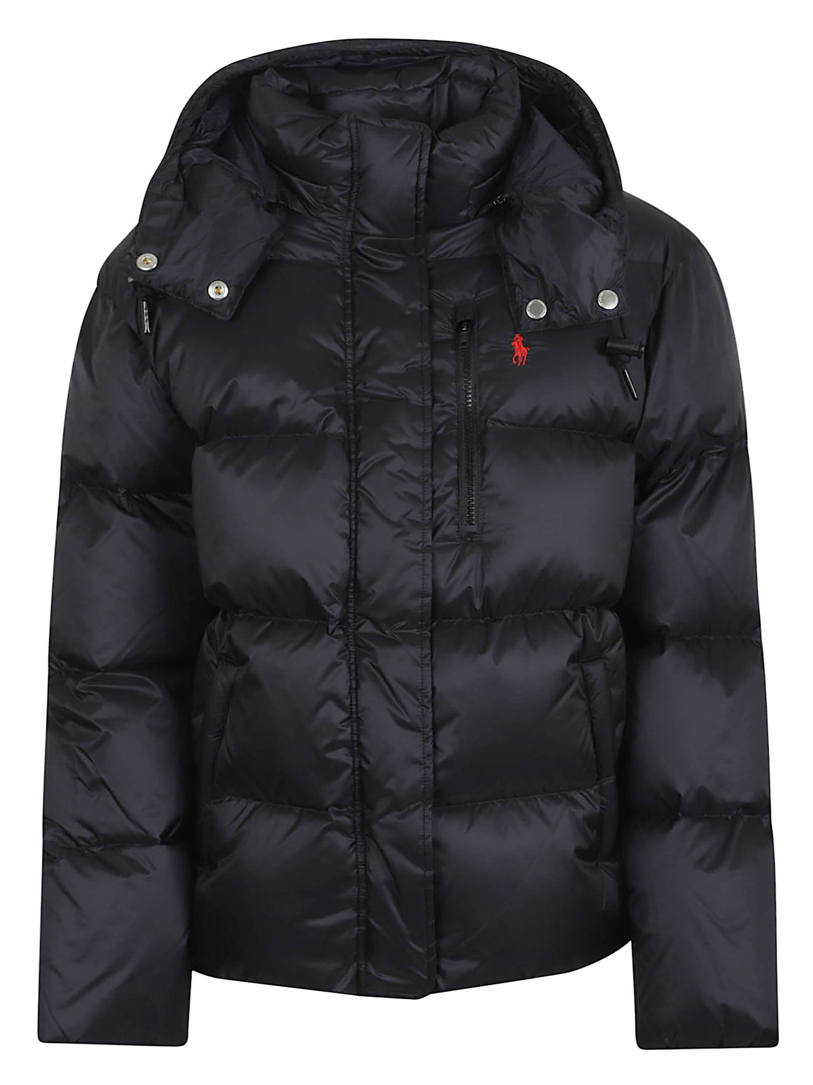 Polo Ralph Lauren Water-repellent Quilted Down Jacket With Detachable Hood Clothing In Black