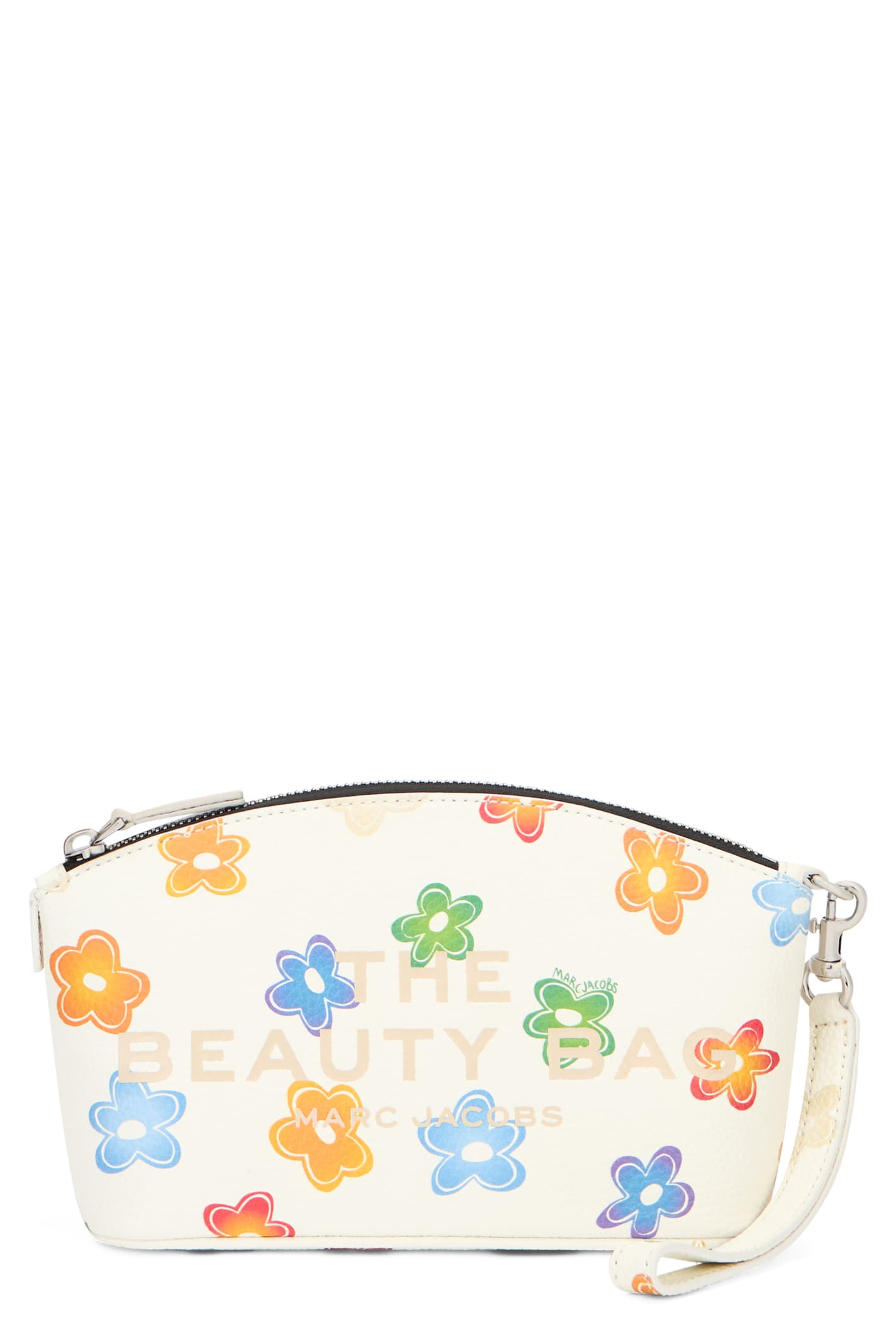 Marc Jacobs The Beauty Bag Pebble Leather Cosmetics Case In White