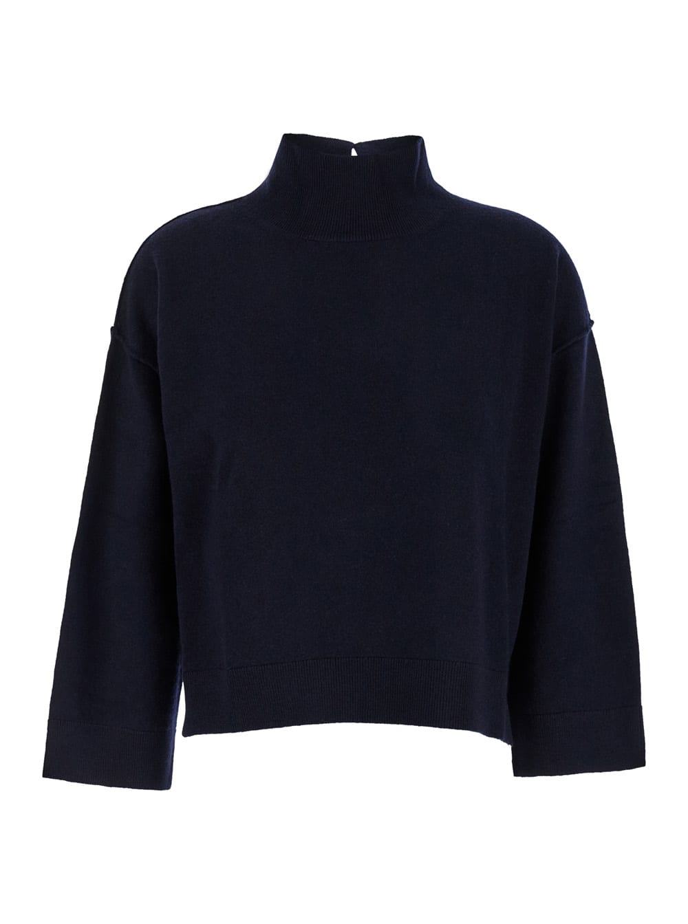 Antonelli bradamante Black Cropped Sweater In Wool Blend Woman