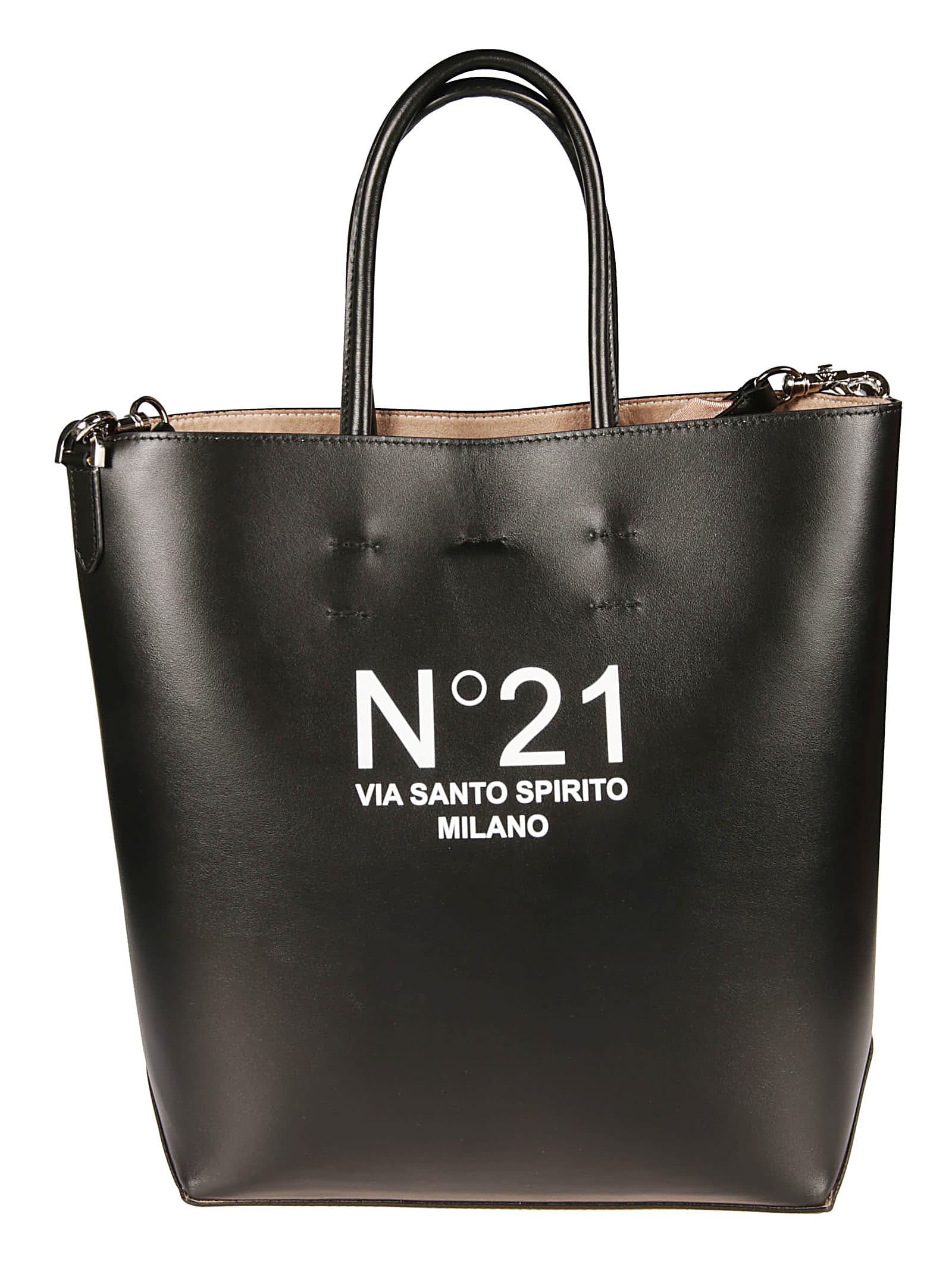N.21 Logo Print Top Handle Shopper Bag