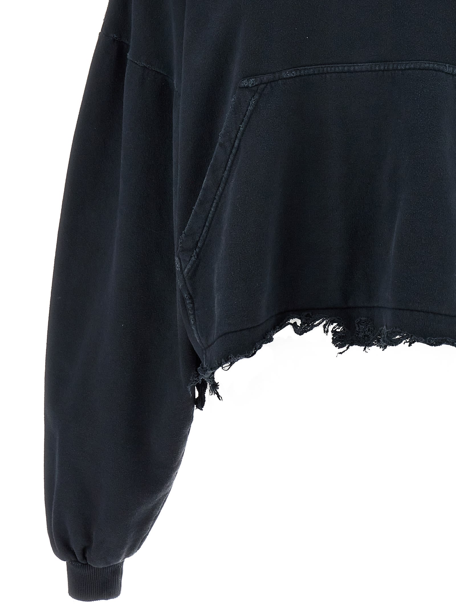 Balenciaga Distressed Nail Polish Hoodie With Front Pocket