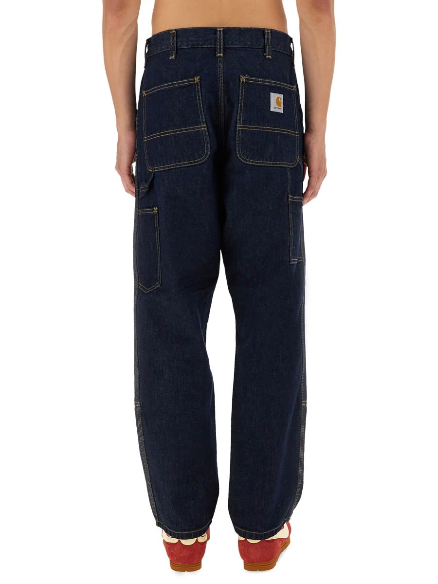 Carhartt Double Knee Trousers Blue In Blue
