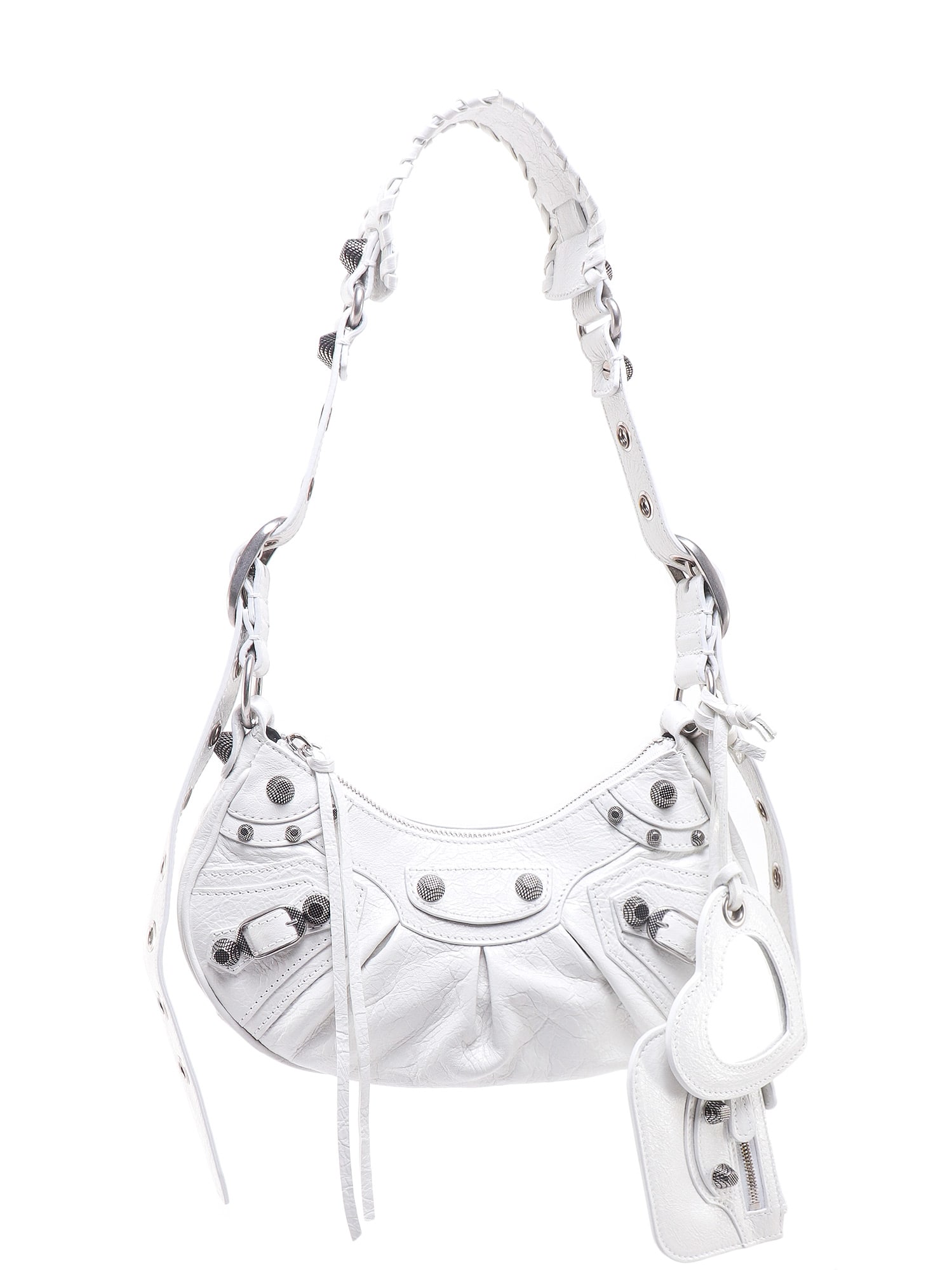 Shop Balenciaga Le Cagole Xs Shoulder Bag In White