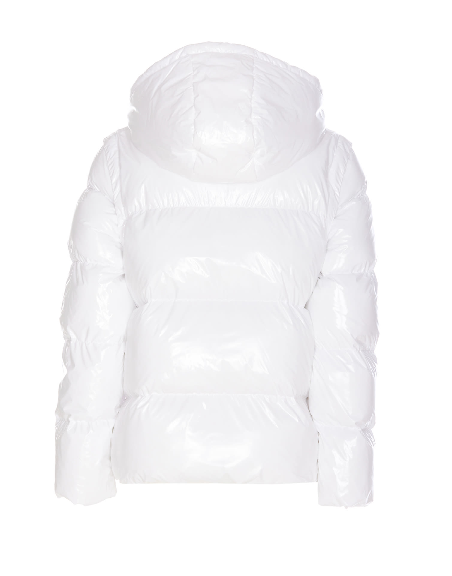 Shop Pinko Indice Glossy Down Jacket In White