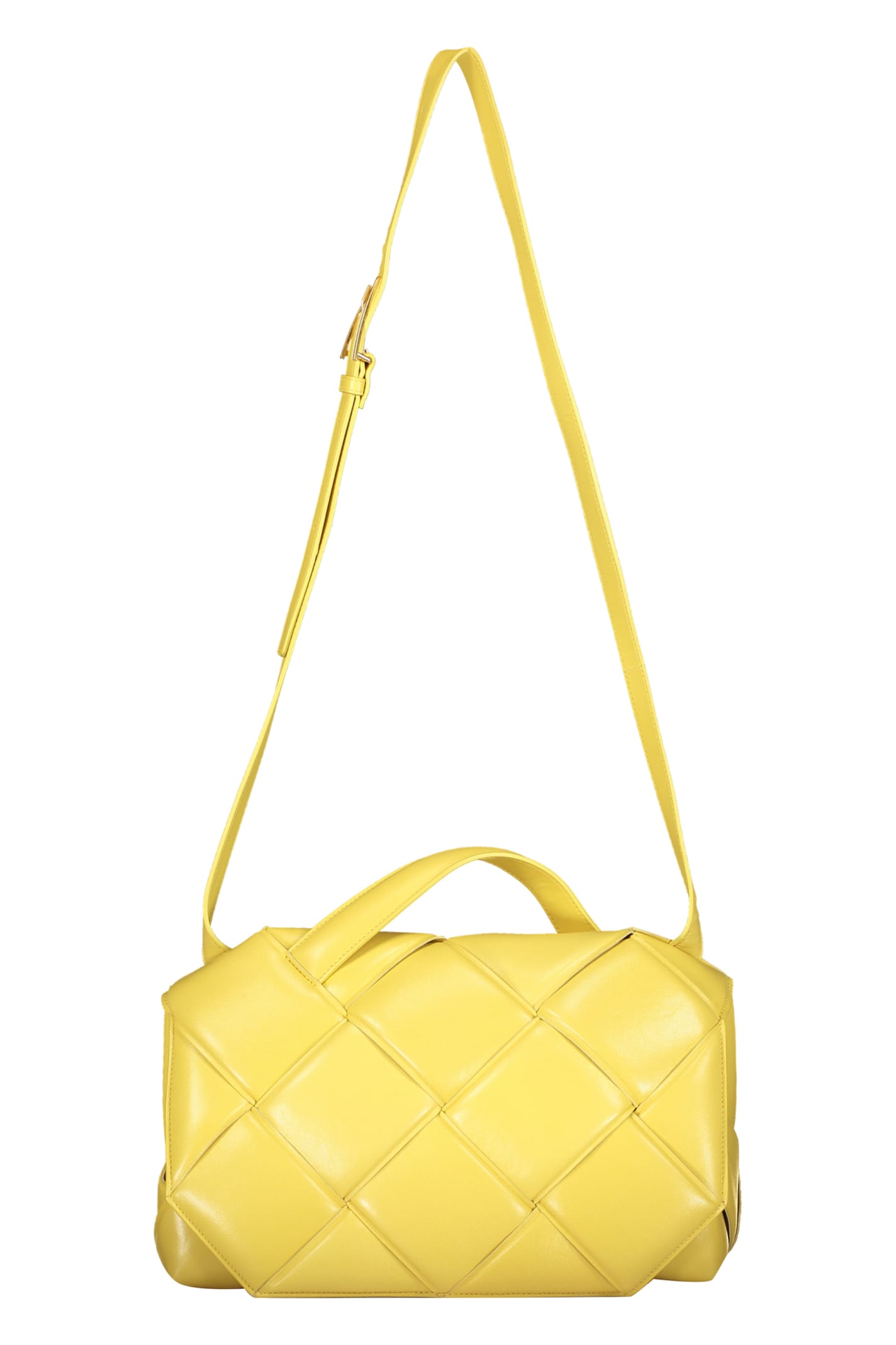 Bottega Veneta Intrecciato Nappa Handbag In Mustard