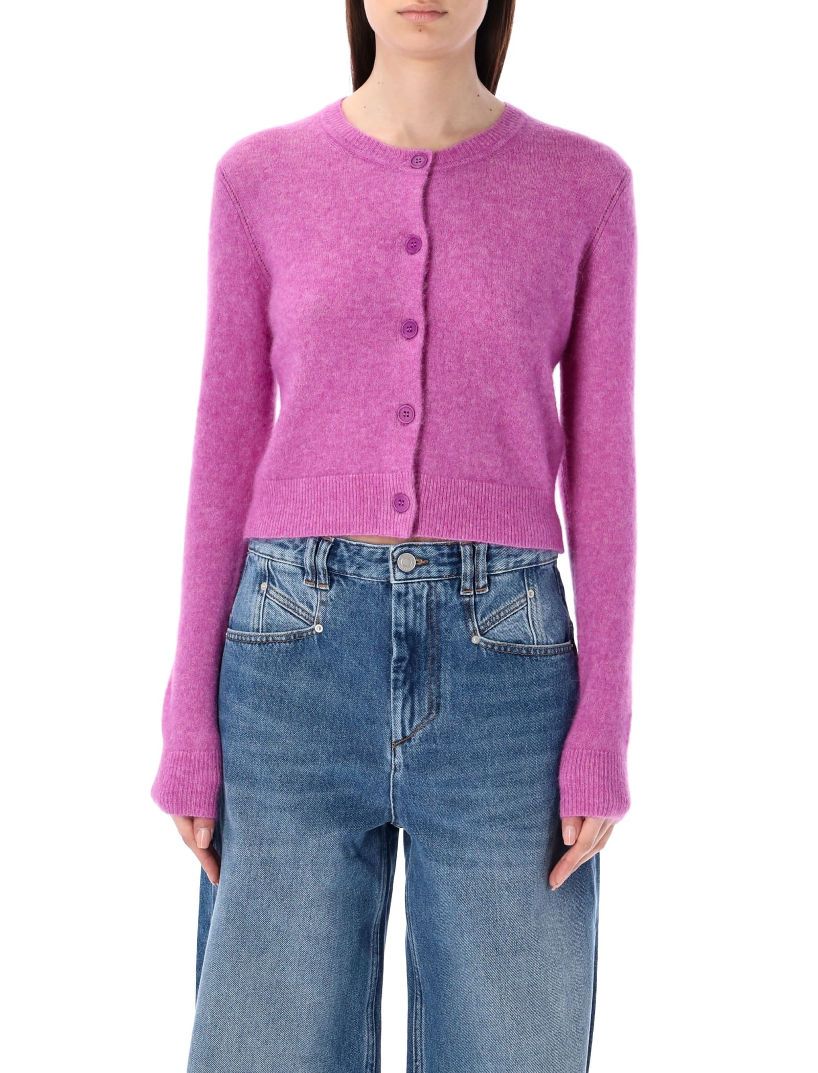 Shop Marant Etoile Nity Cardigan In Orchid