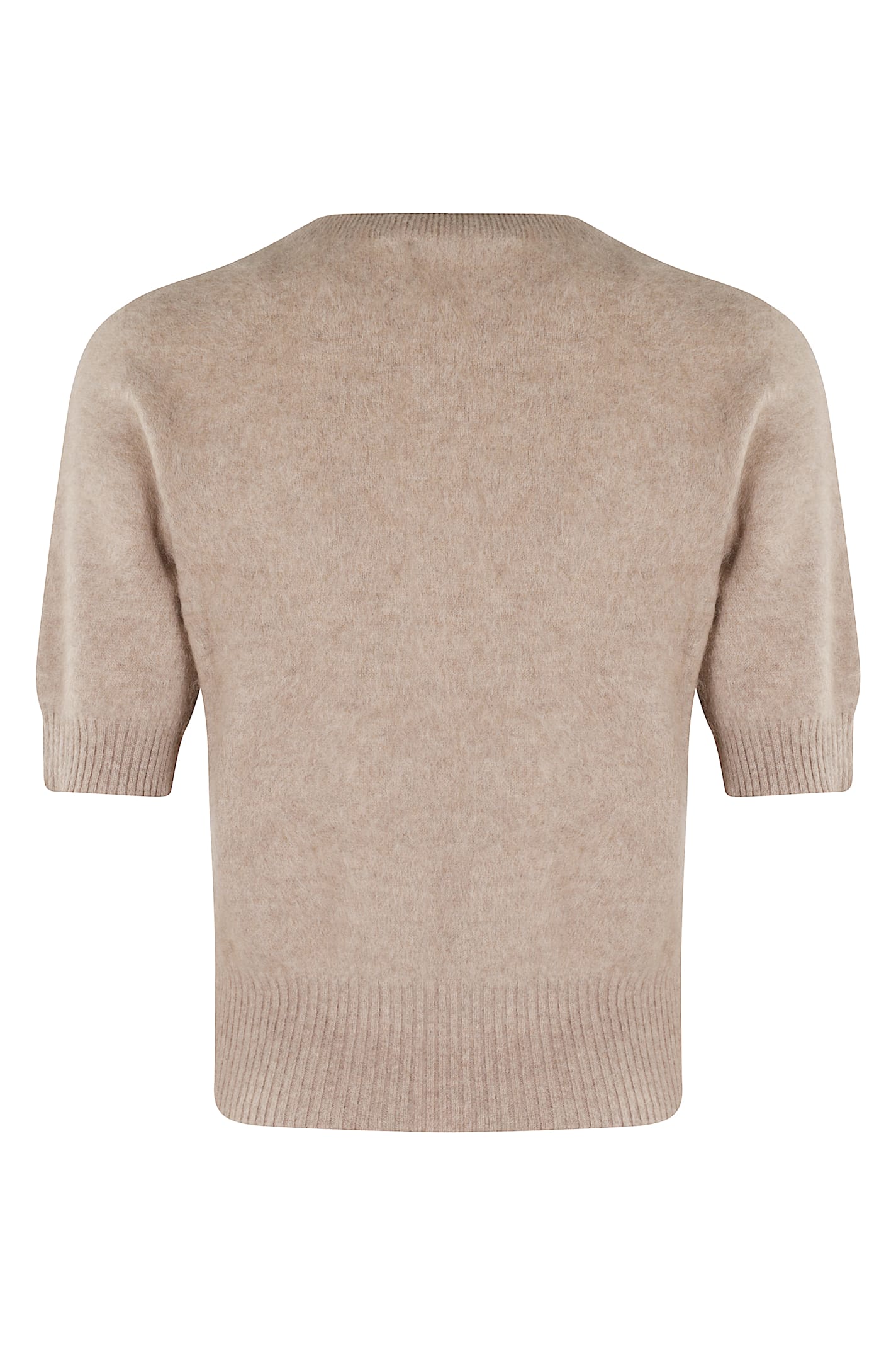 Seventy Mud Cashmere Sweater With Classic Crew Neck In Brown
