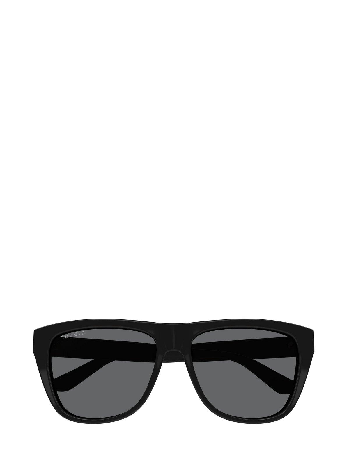 Gucci Aviator Frame Sunglasses Sunglasses In Black