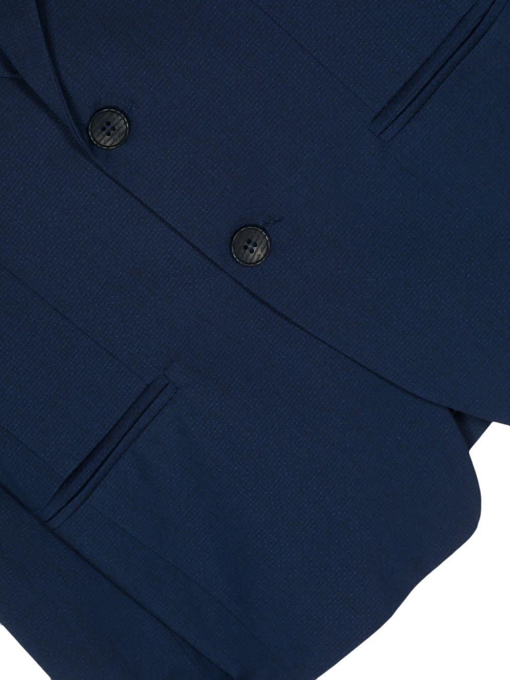 Shop Daniele Alessandrini Single-breasted Jacket With Peak Lapels In Blue
