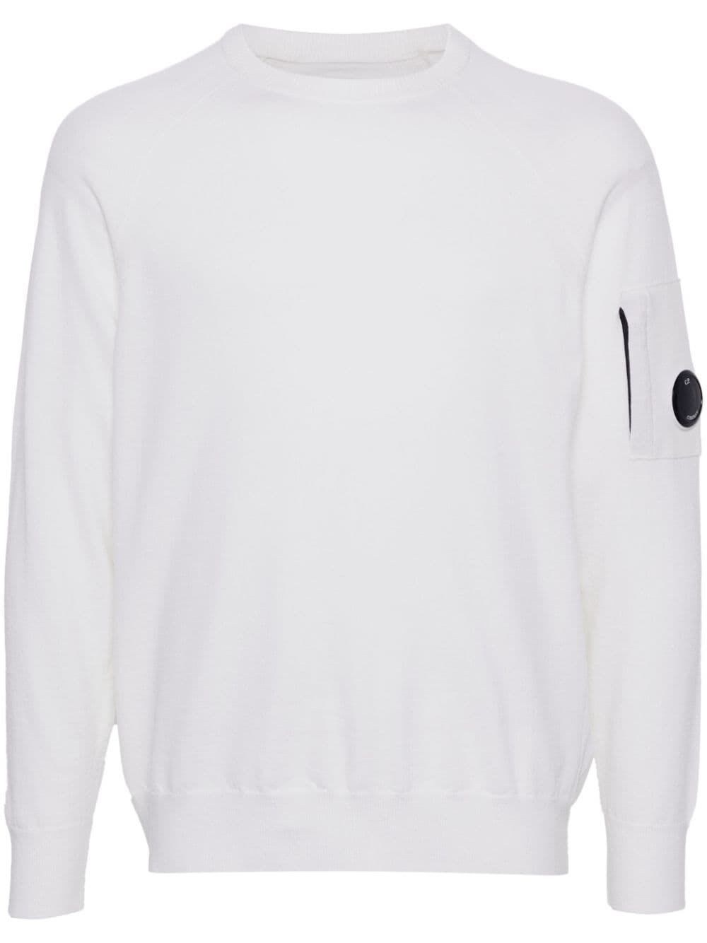 Shop C.p. Company Crewneck In Gauze White