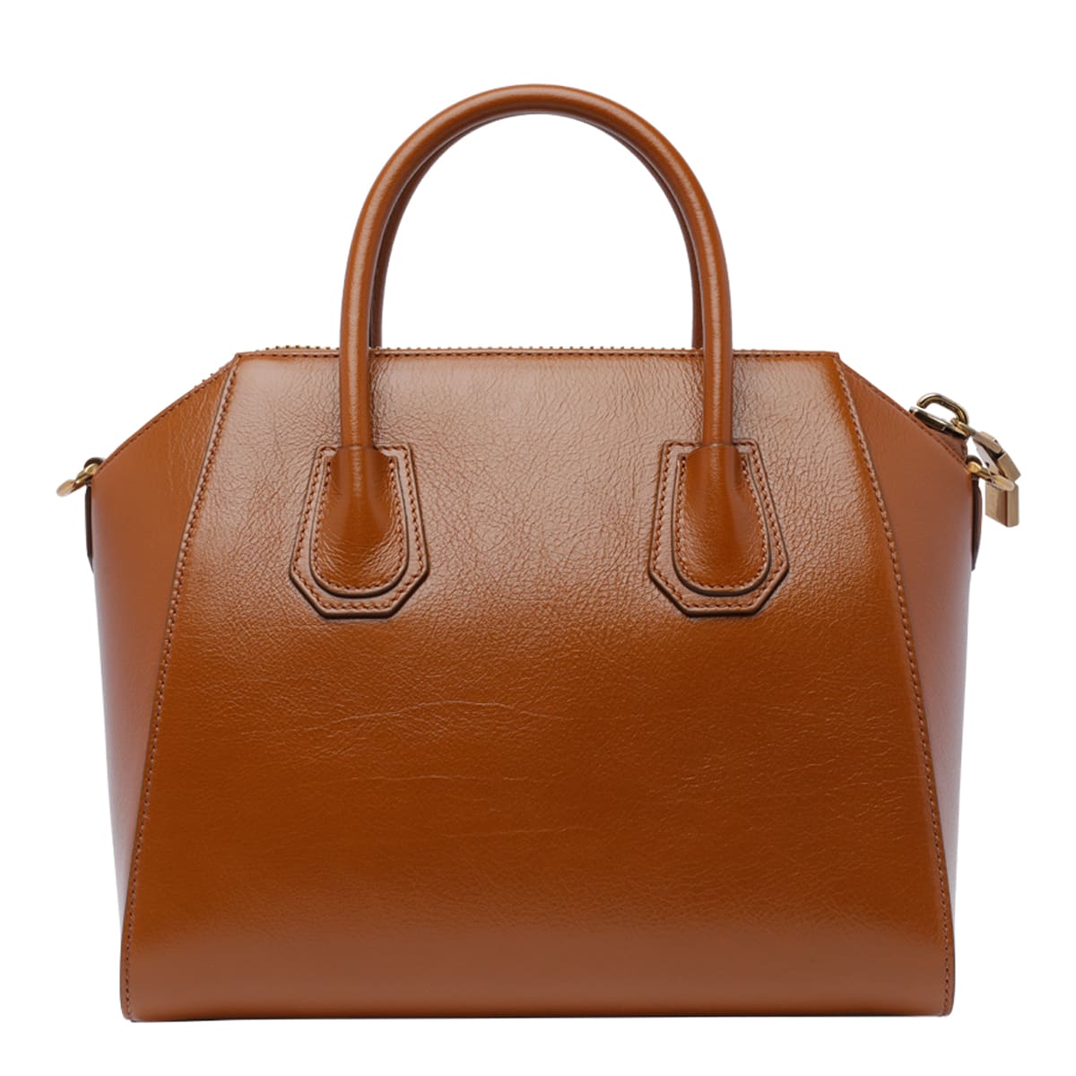 Shop Givenchy Antigona Small Bag In Brown