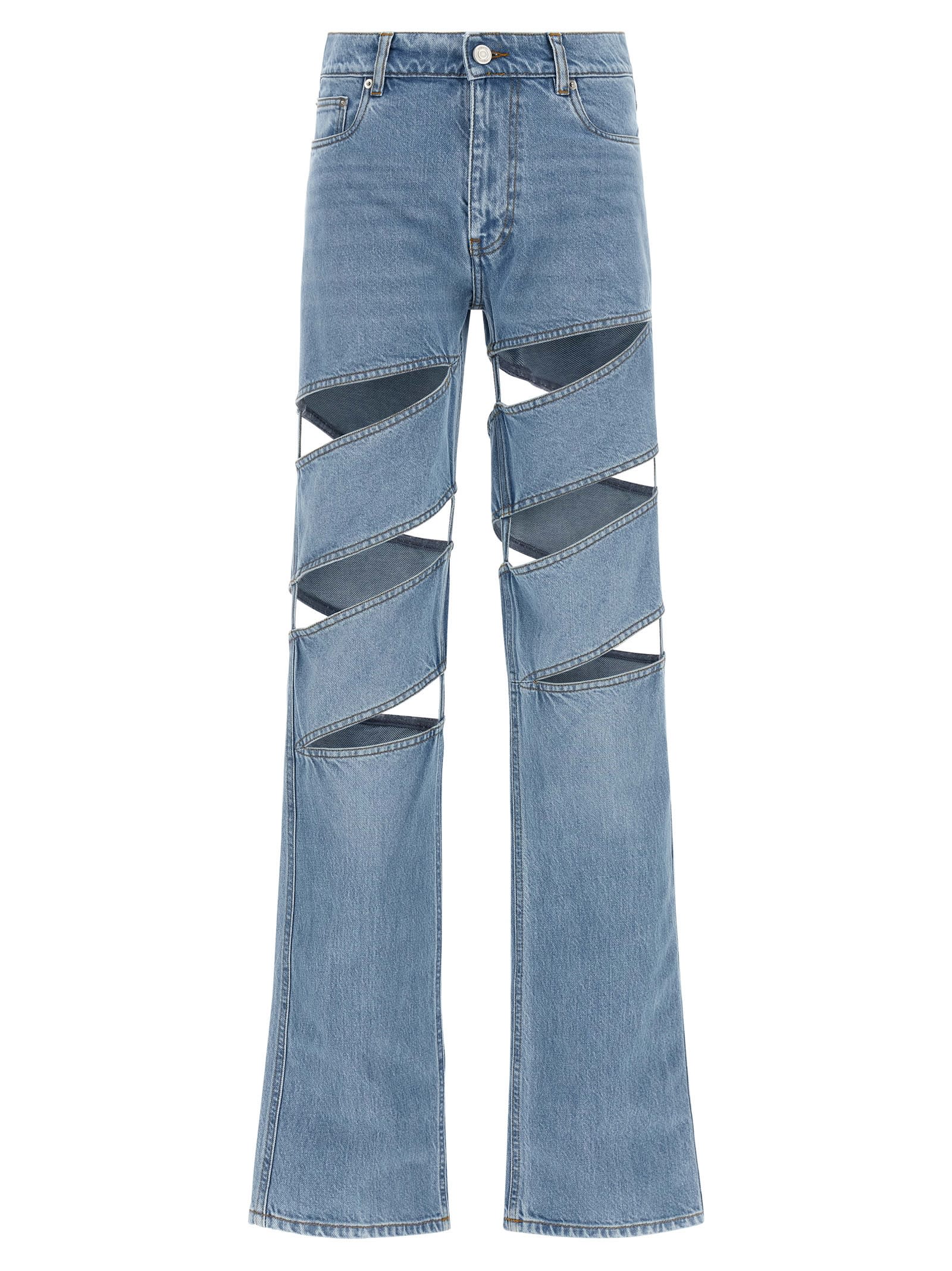 Coperni Spiral Jeans In Blue