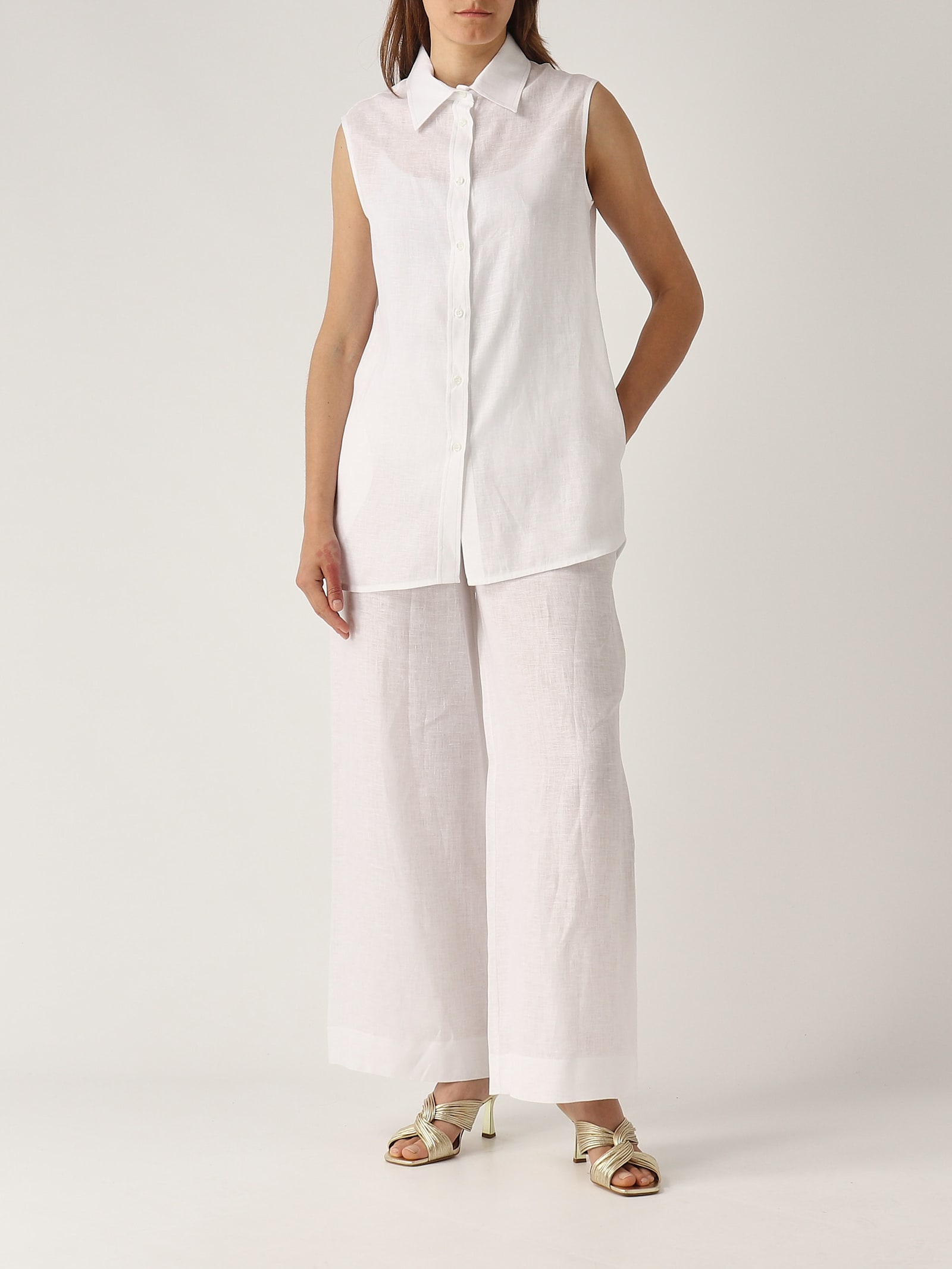 Gran Sasso Camicia S/m Con Cuciture Shirt In White