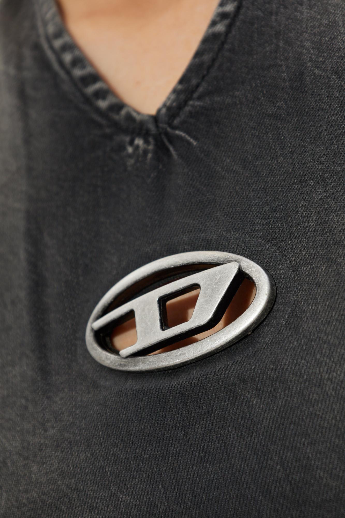 Diesel Denim Top With A Used Effect In Multi