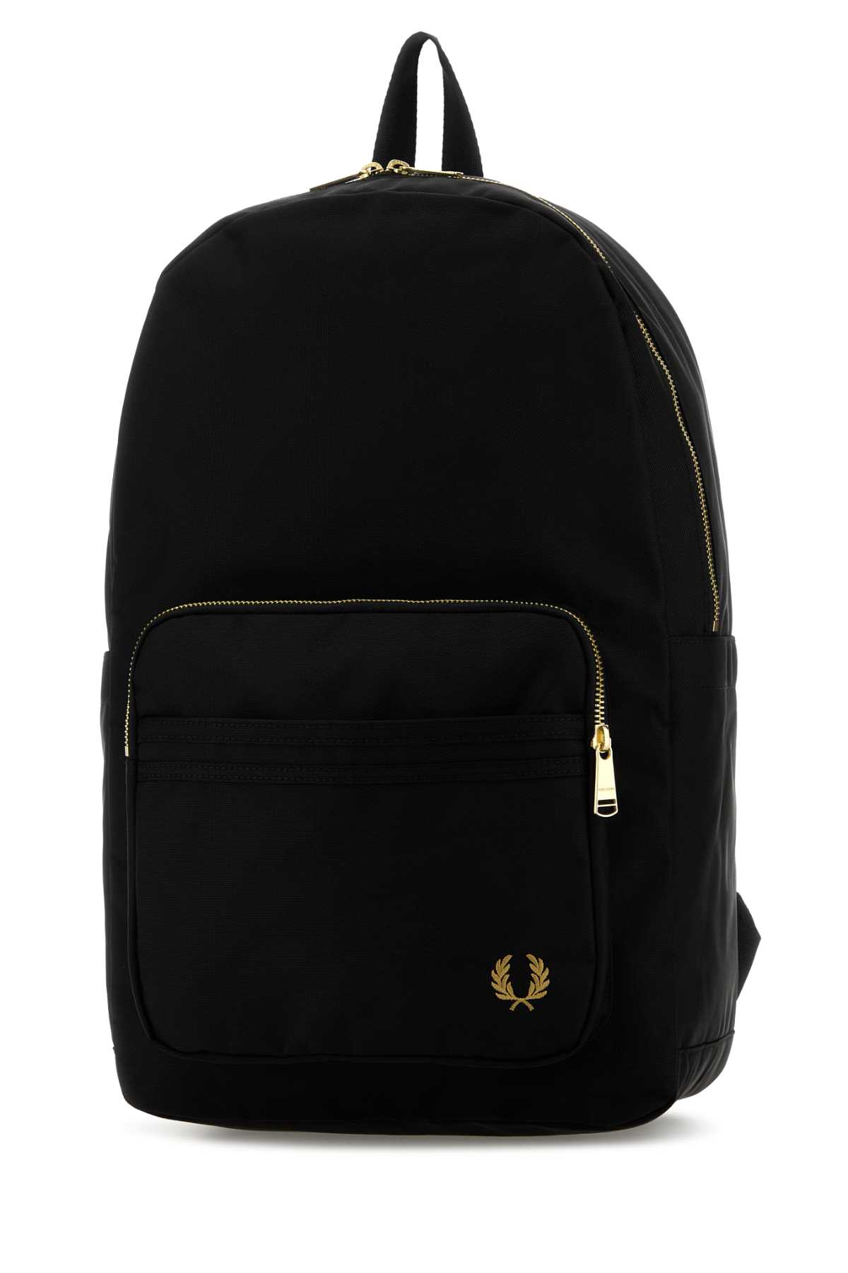 Fred Perry Black Canvas Backpack In Black