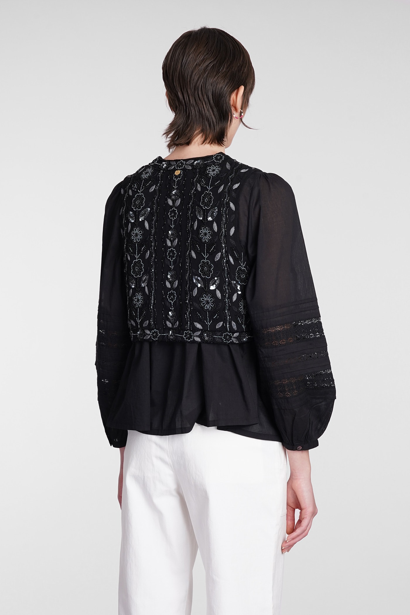 Shop Antik Batik Zeniba Vest In Black Viscose