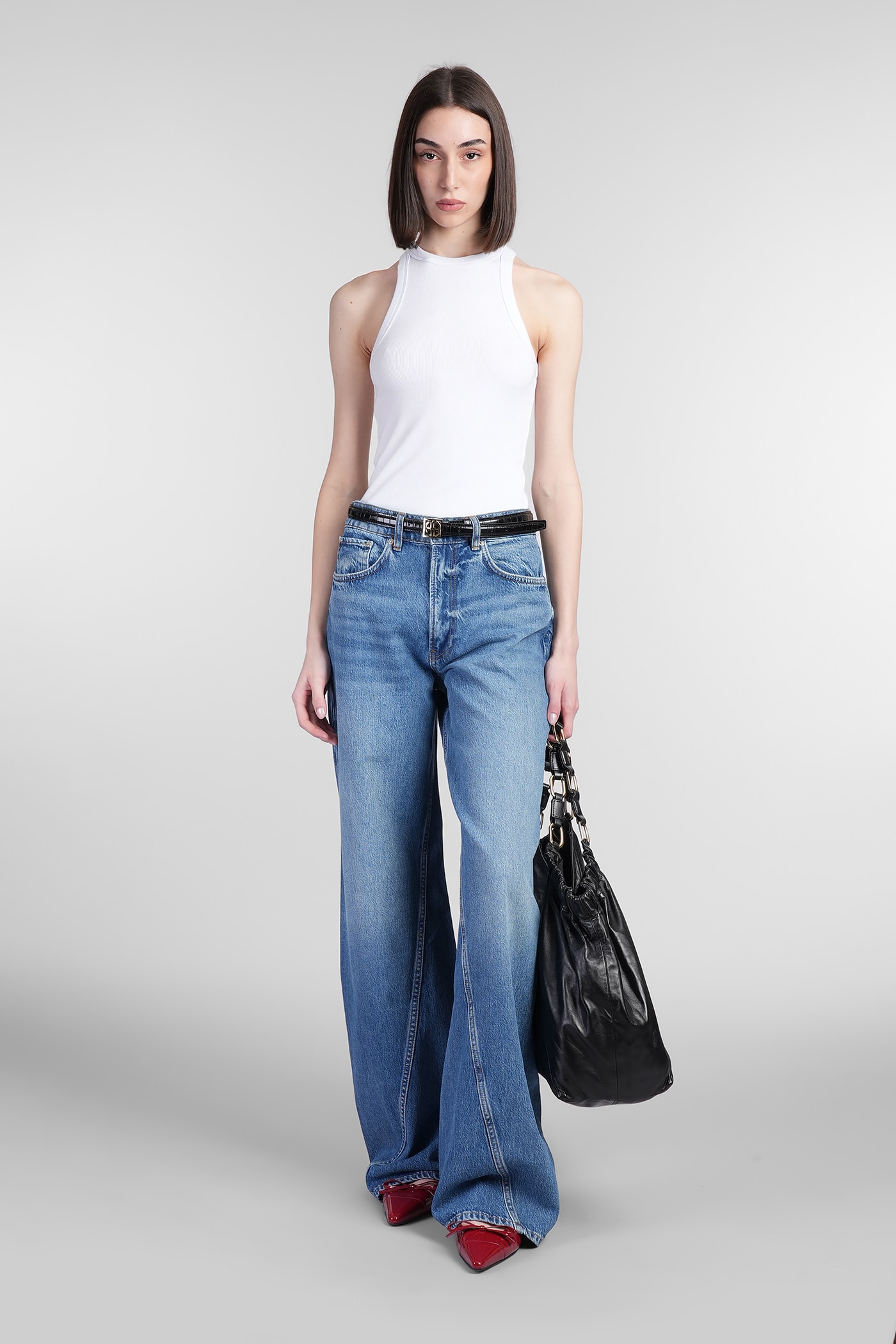 Shop Anine Bing Eva Tank Top In White Cotton