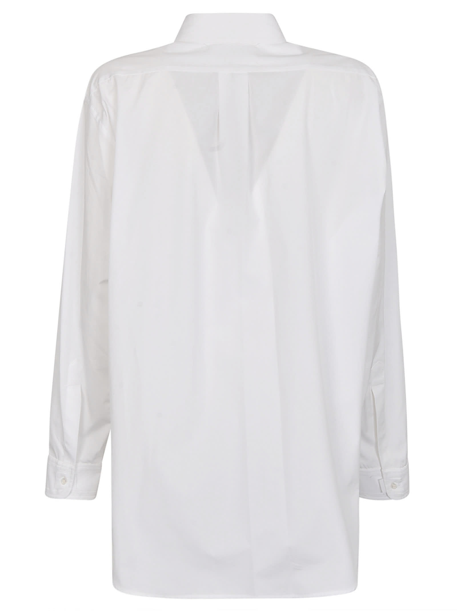 Shop Maison Margiela Oversize Plain Poplin Shirt In Optic White