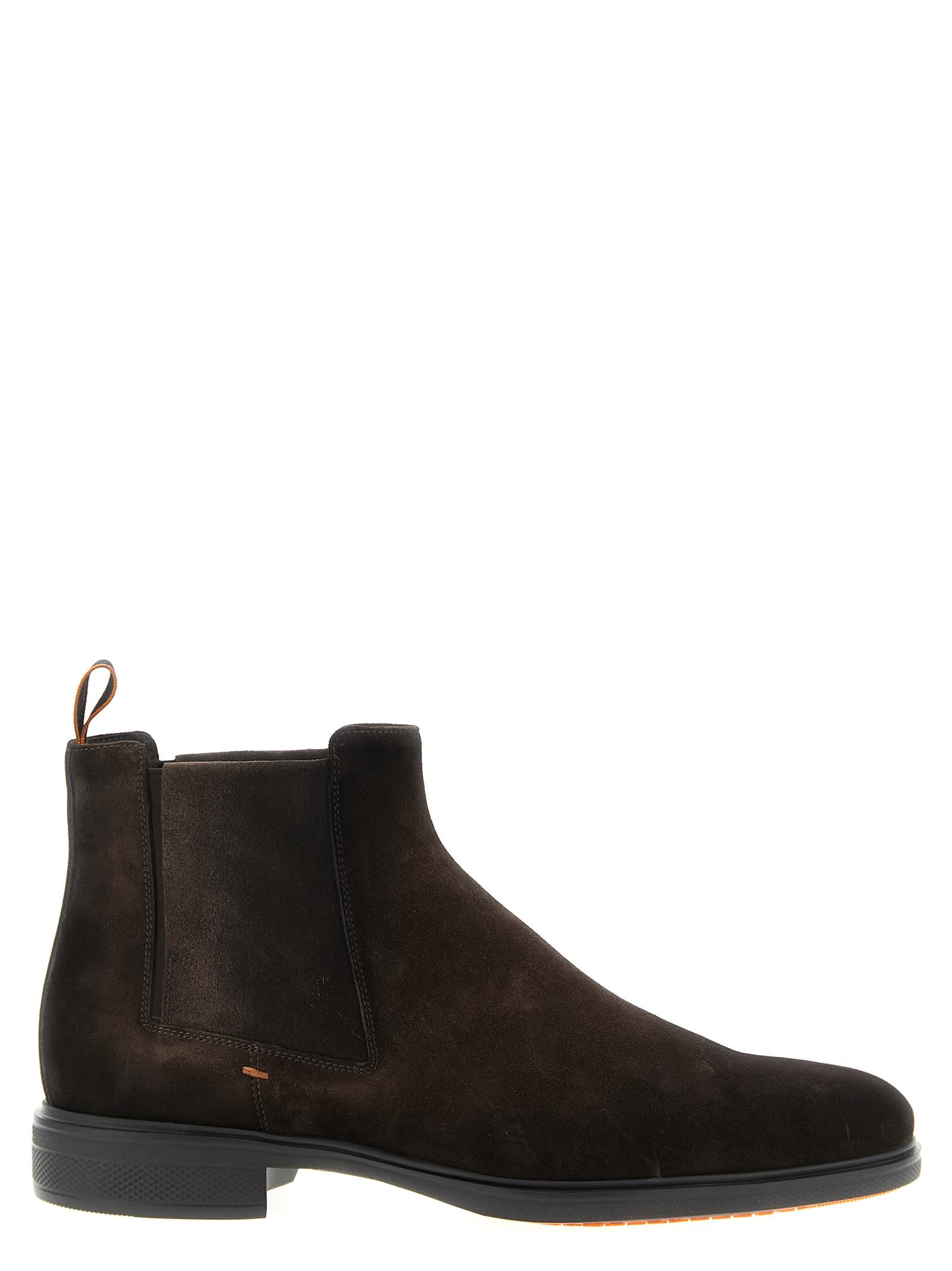 Santoni Easy Capsule Ankle Boots In Brown