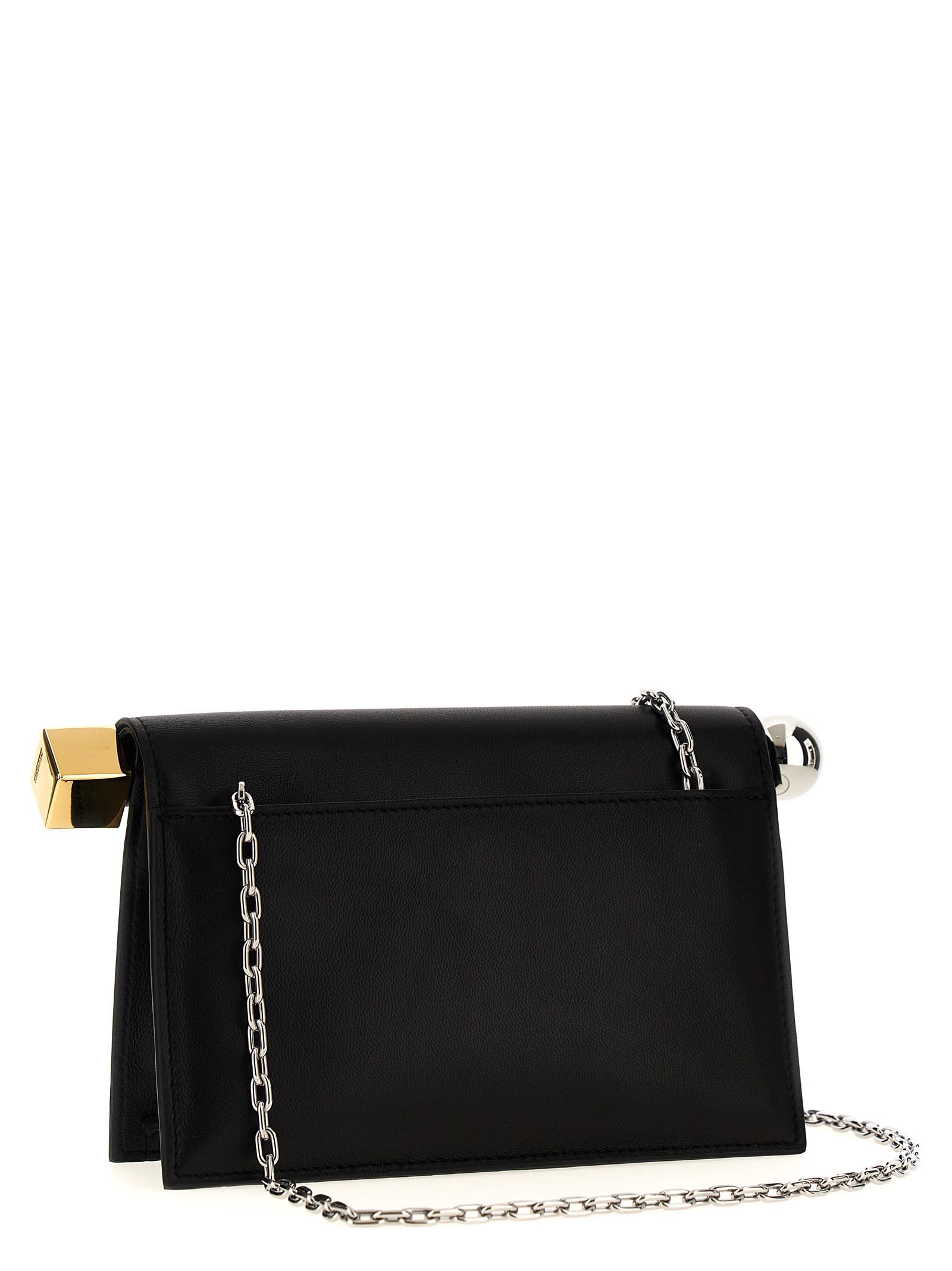 Jacquemus La Petite Pochette Rond Carré Clutch In Black
