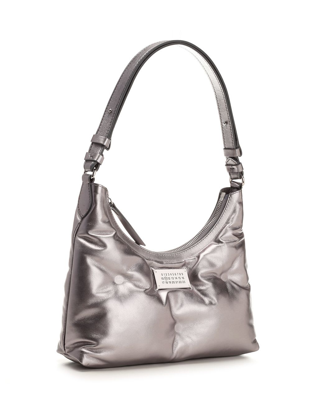 Shop Maison Margiela Glam Slam Small Hobo Bag In Silver