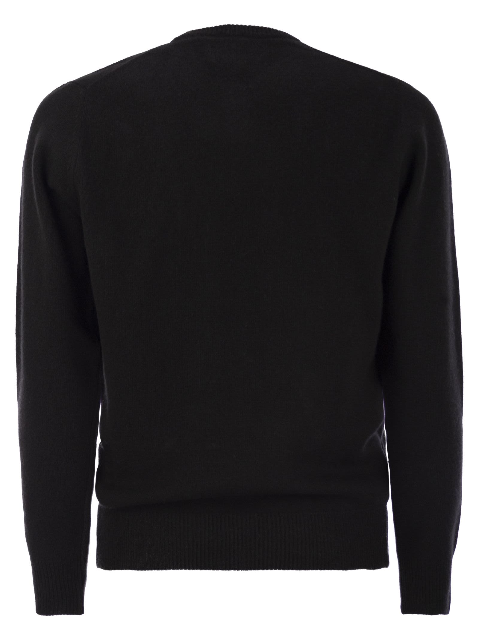 Mc2 Saint Barth Off Piste Wool And Cashmere Blend Sweater In Black