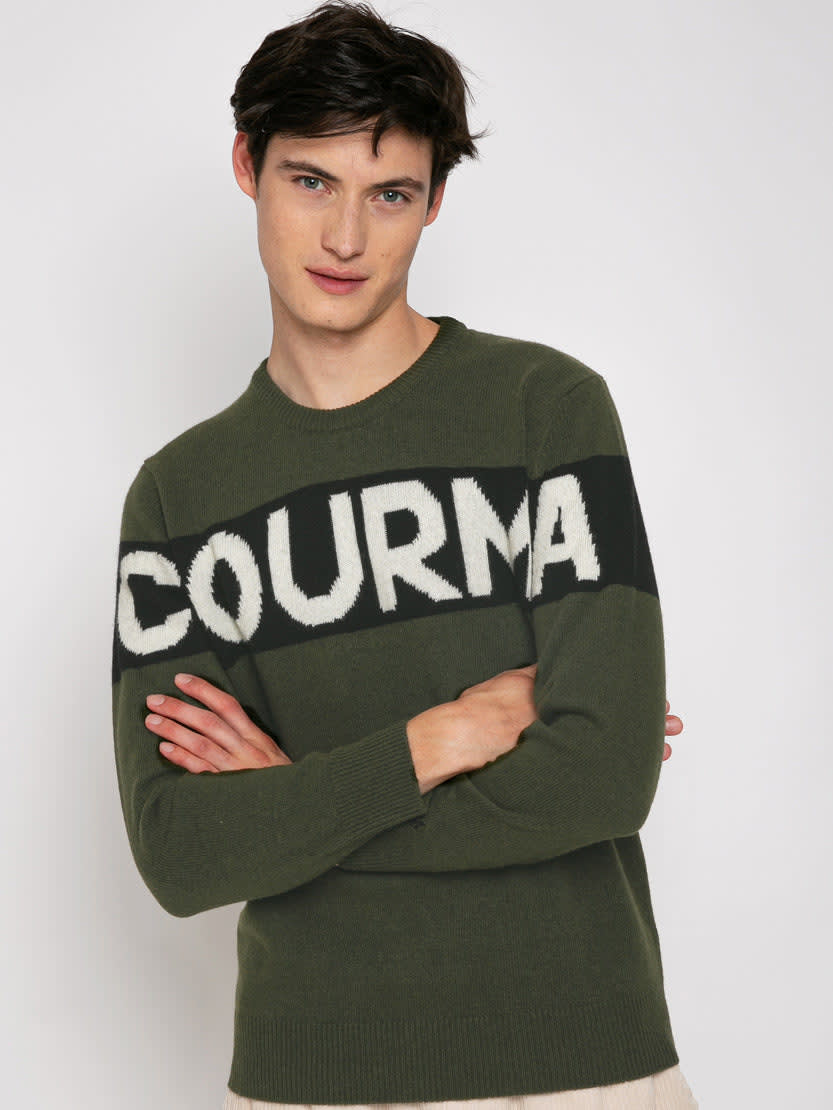Mc2 Saint Barth Courma Blended Cashmere Man Sweater In Green