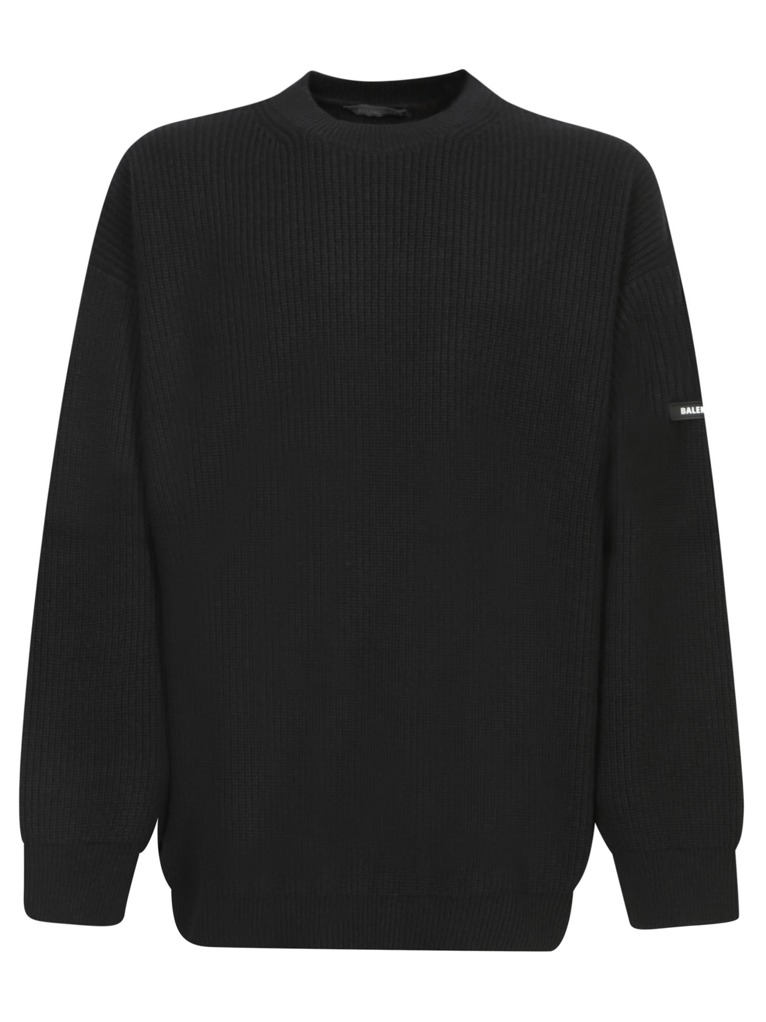 Black Logo Crewneck Sweater