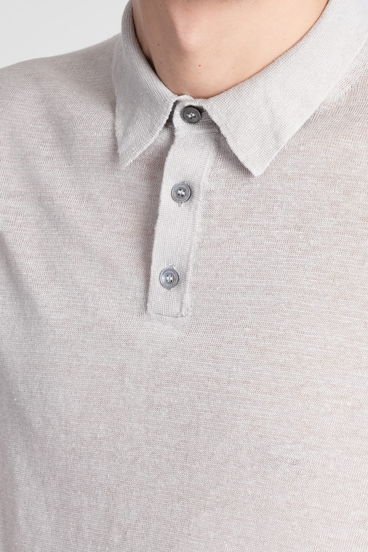 Ballantyne T-shirt In Grey Linen In Grey