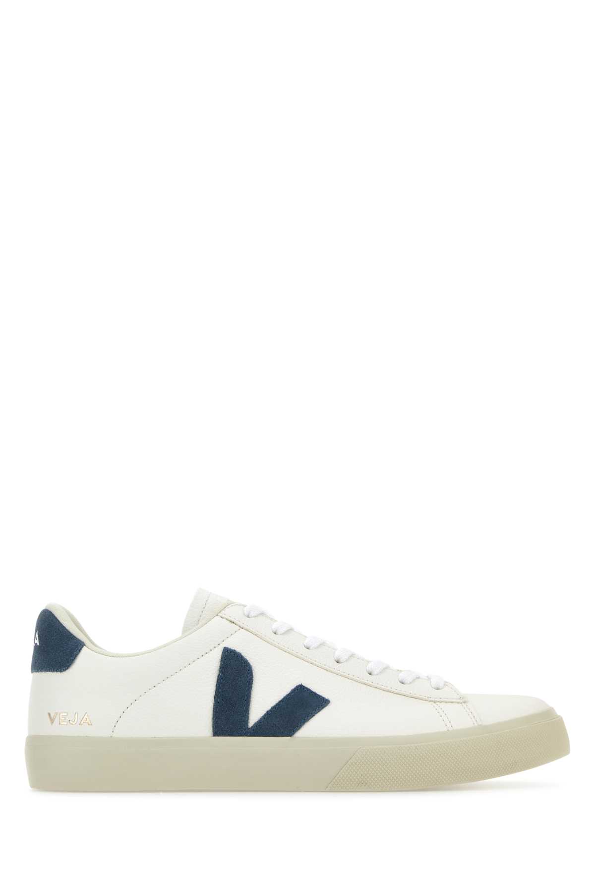 Veja White Chromefree Leather Campo Sneakers In Extrawhicali