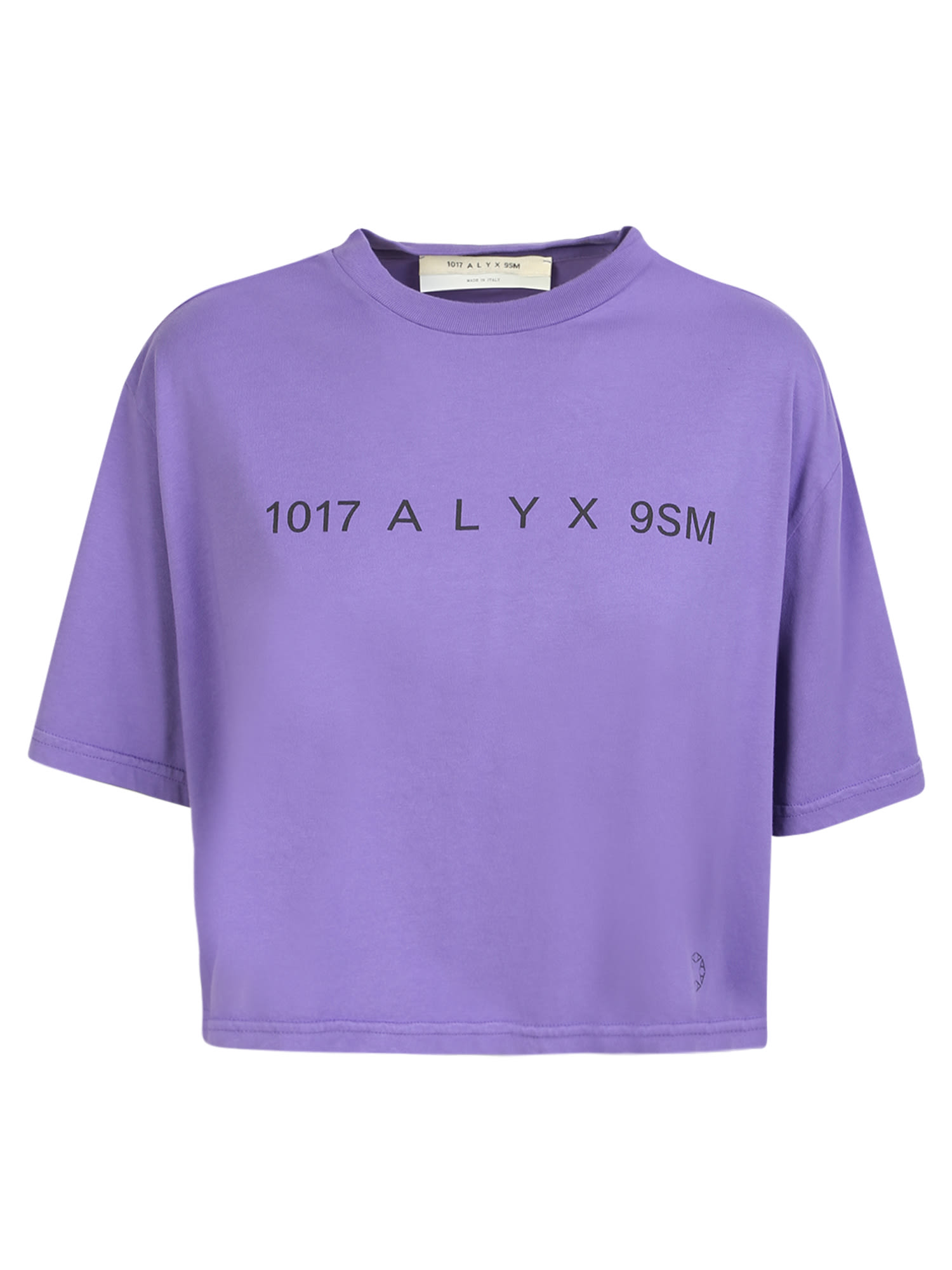 T-shirt By 1017 Alyx 9sm Characterized By A Crop Design And A Logo Print On The Chest