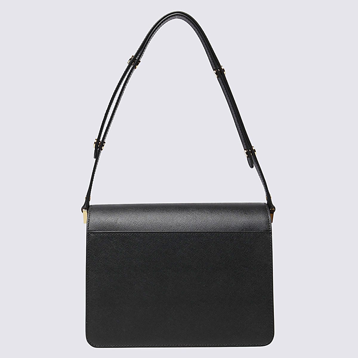 Shop Marni Black Leather Trunk Shoulder Bag