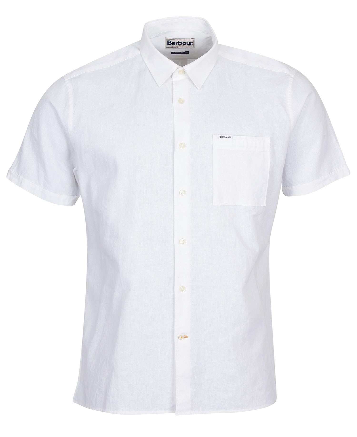 Shop Barbour Nelson Summer Shirt In Bianco