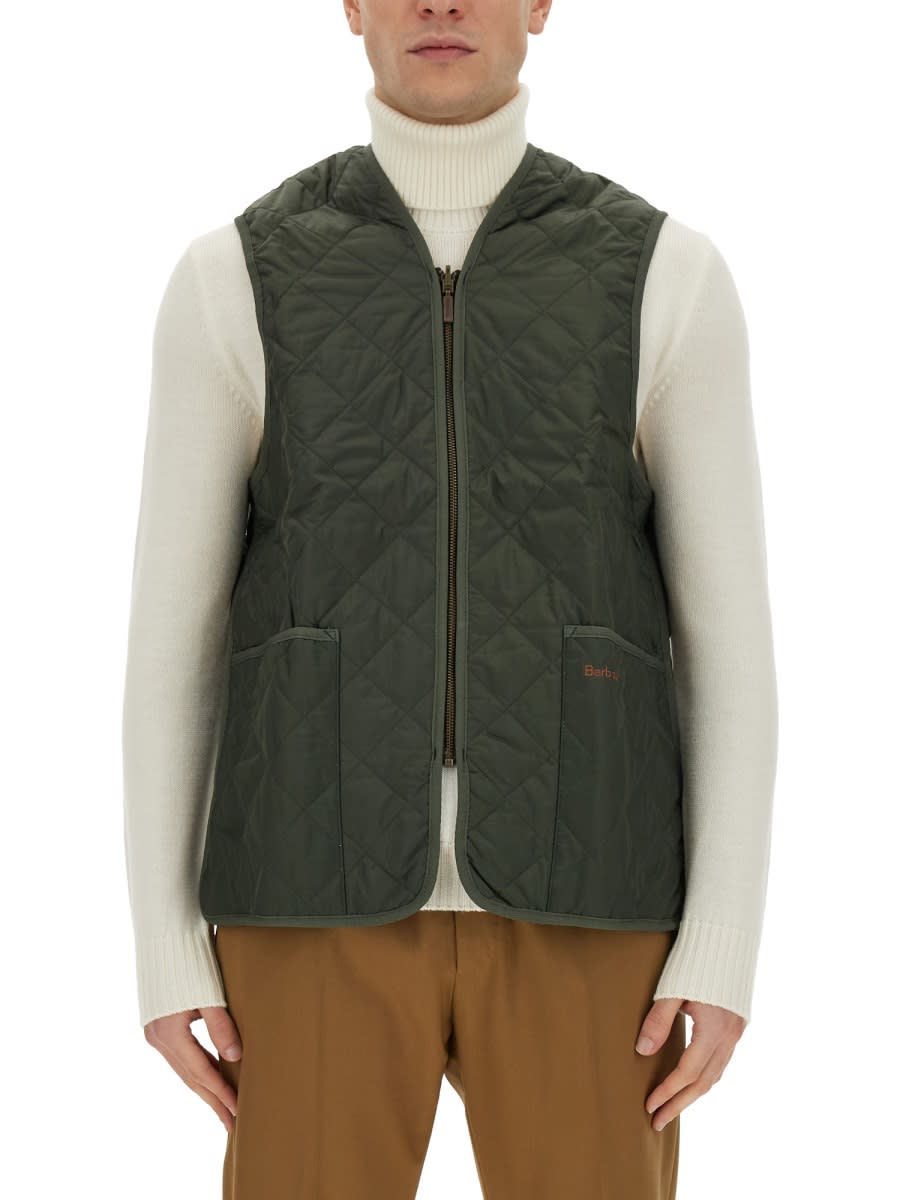 Shop Barbour Quilted Vest In Green