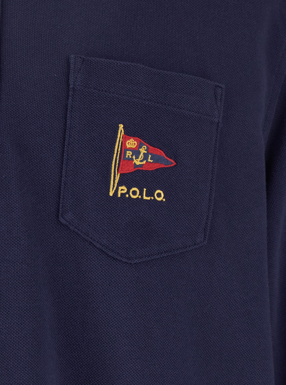 Polo Ralph Lauren Blue Polo With Classic Collar And Embroidered Logo On The Front In Blue